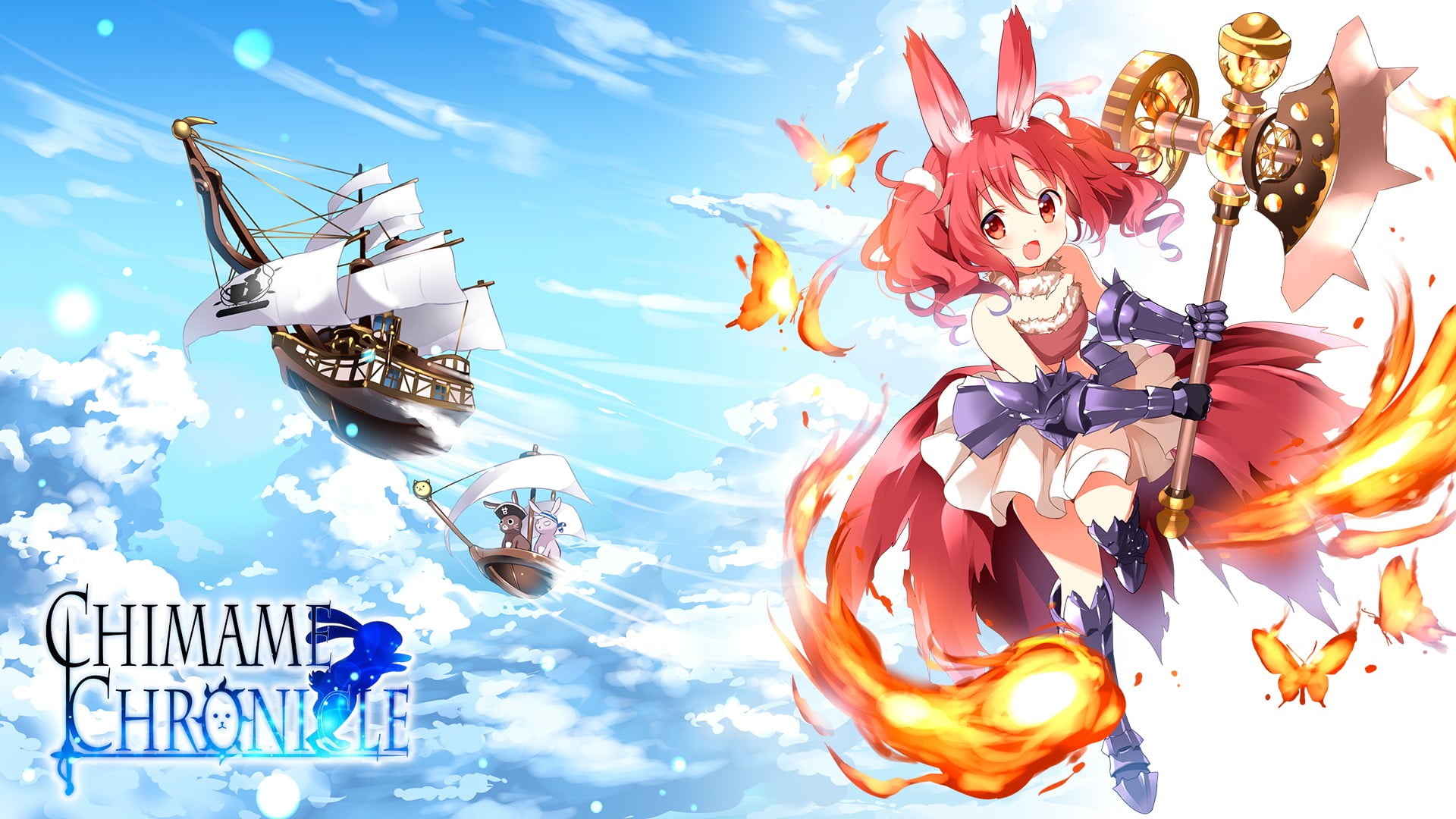 Chimame Chronicle, chronicle, sky, nature, anime girls, outdoors, celebration, text, poster, craft, 1080P, day, sunlight, creativity, Natsu Megumi , art and craft, HD Wallpaper