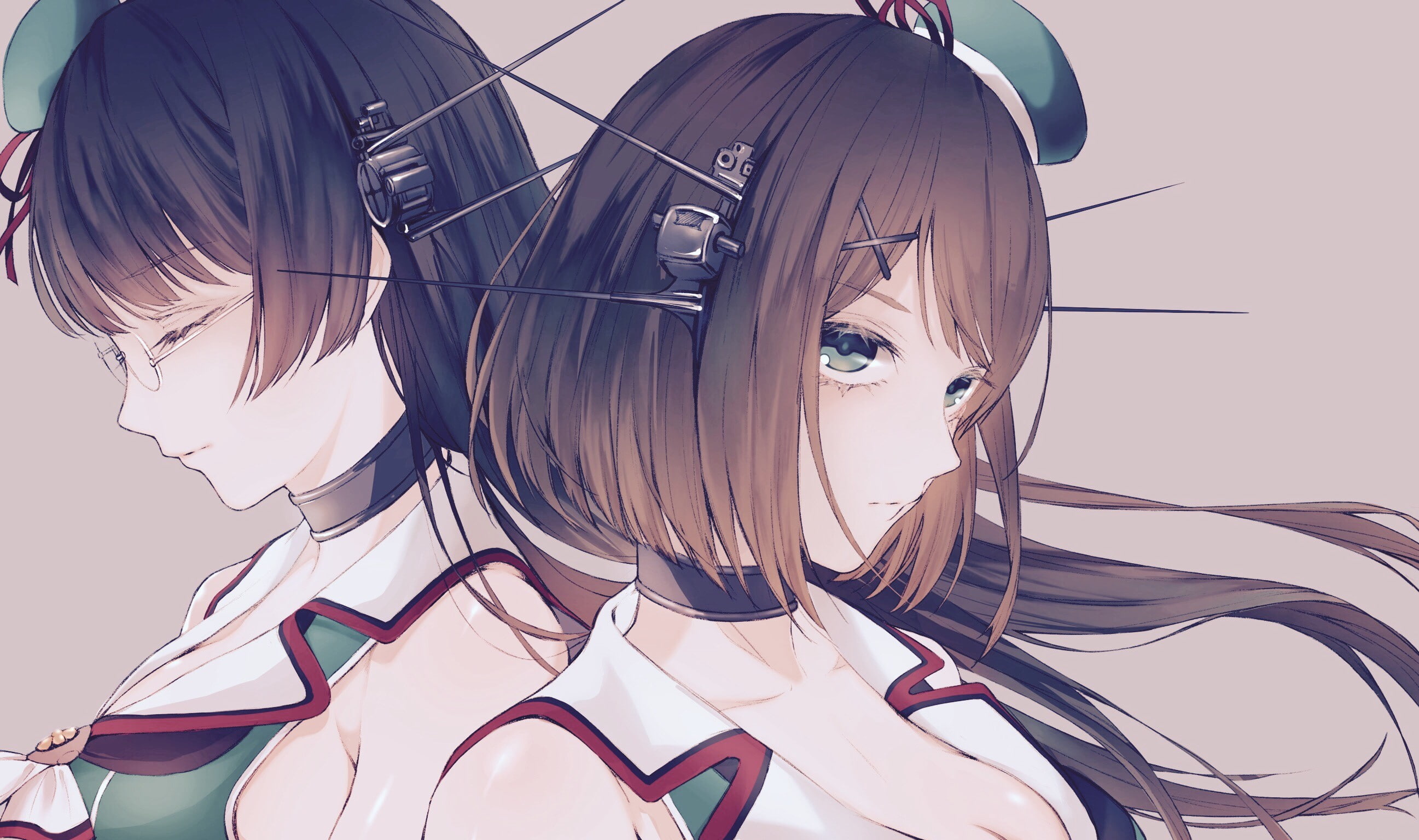 human face, headshot, hair, hairstyle, Kantai Collection, art and craft, young women, Maya (KanColle), human representation, anime girls, women, close-up, HD Wallpaper