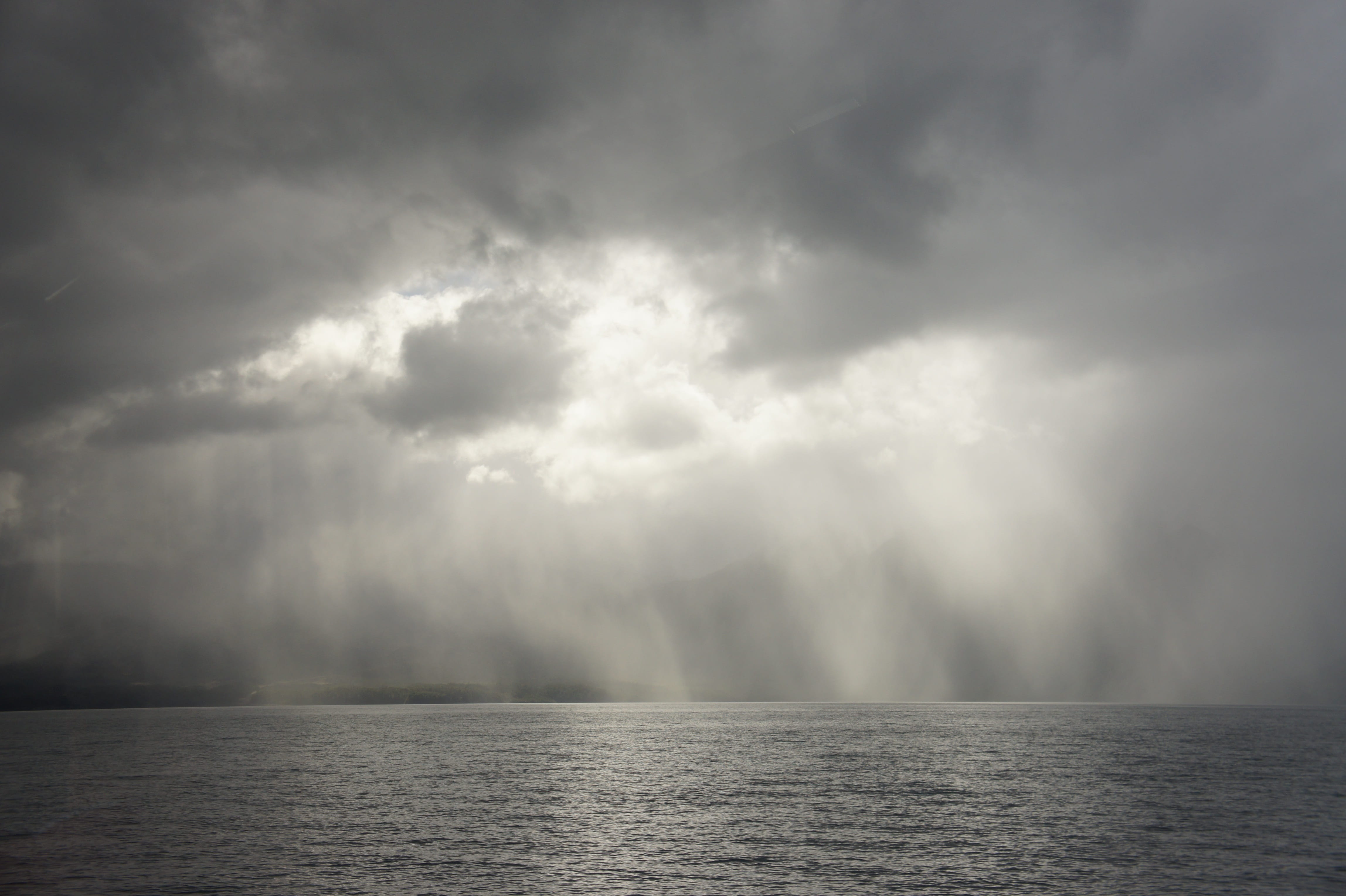 Chiloé, landscape, storm cloud, Clouds, horizon over water, overcast, monsoon, chile, weather, no people, cloud - sky, 4K, environment, water, ominous, HD Wallpaper