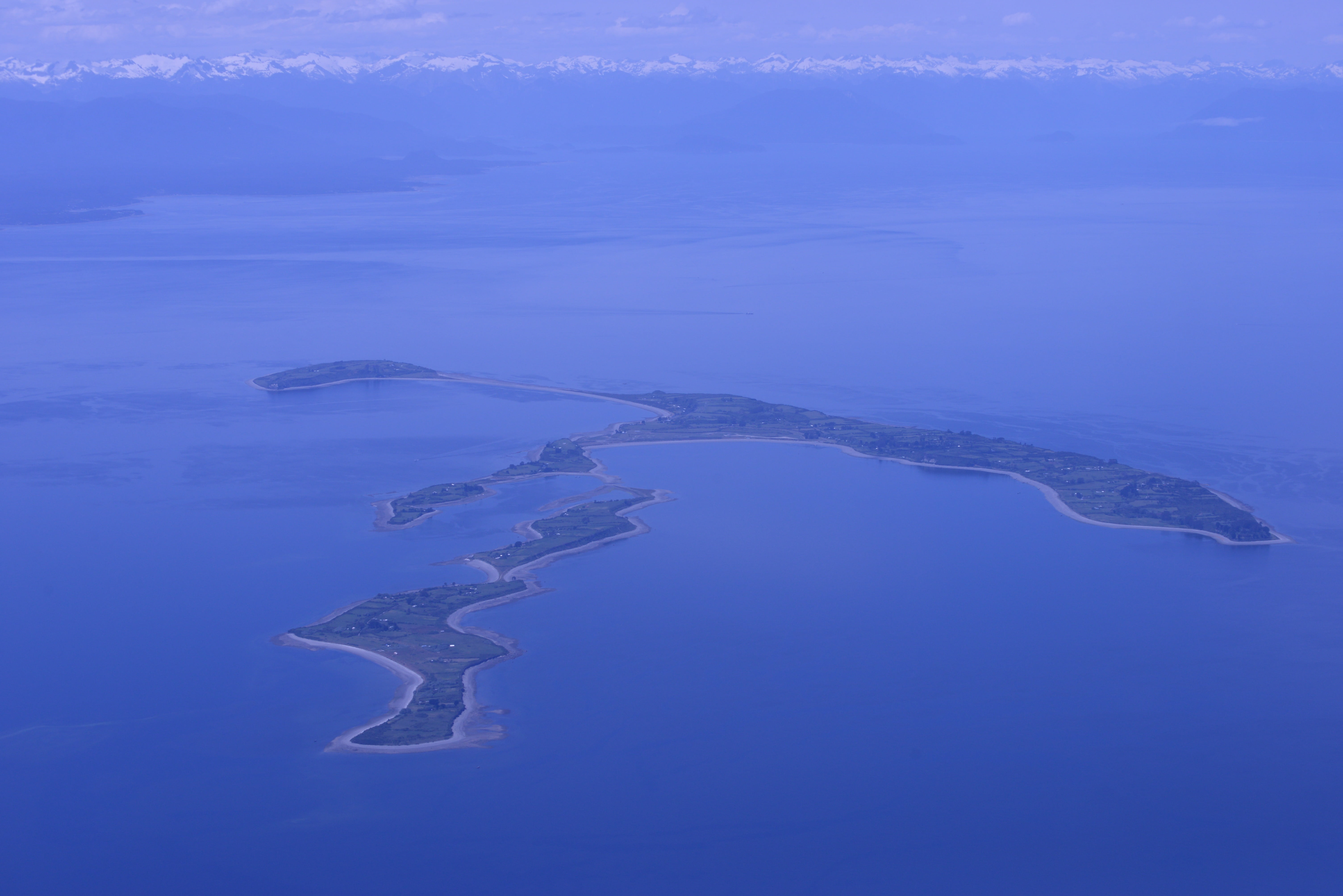aerial view, chiloé, beauty in nature, travel destinations, 5K, sea, outdoors, andes mountains, bay, cordillera, lagoon, background, scenics - nature, HD Wallpaper