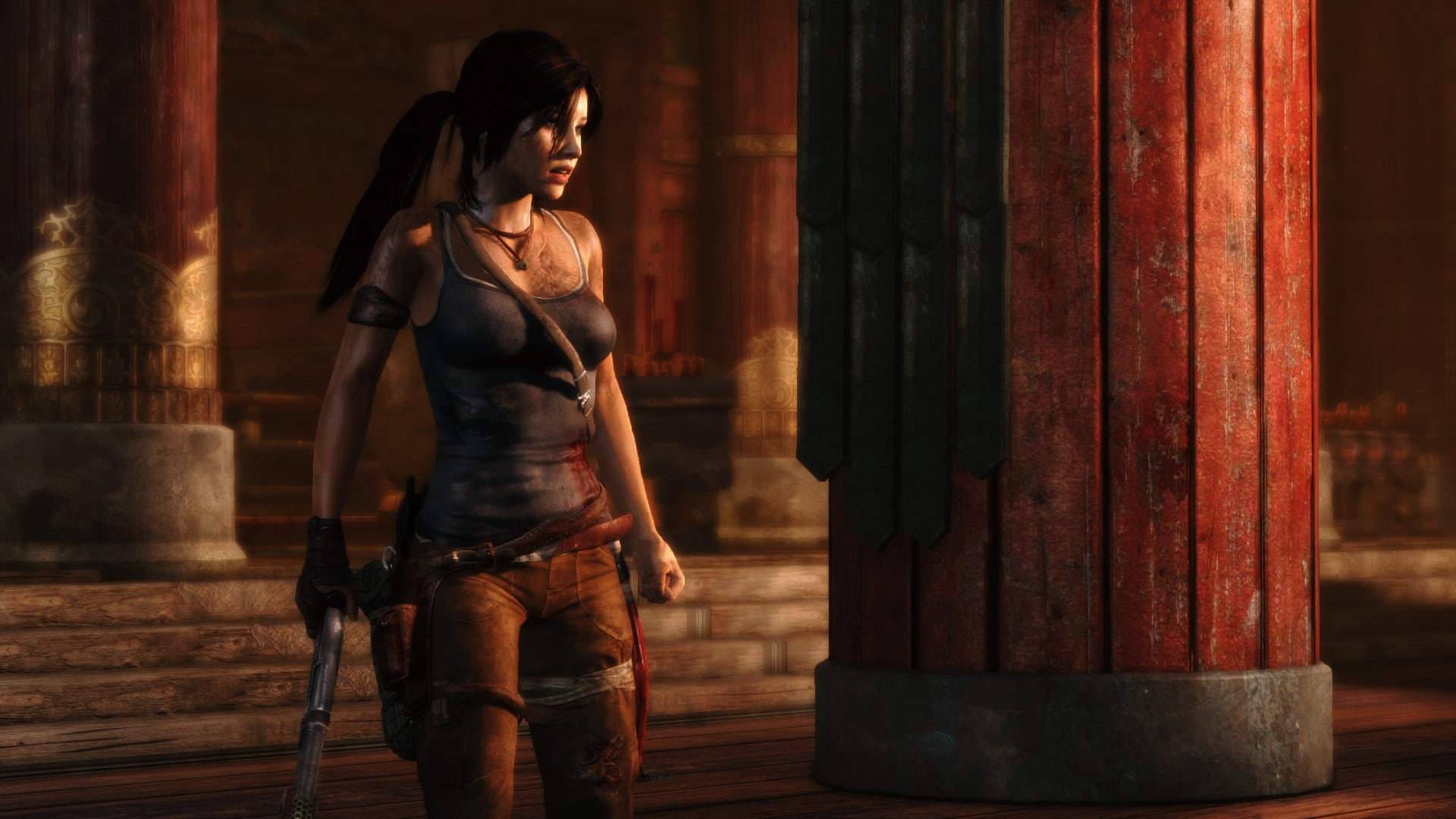 lara, 1080P, hd, raider, tomb, croft, video games, HD Wallpaper