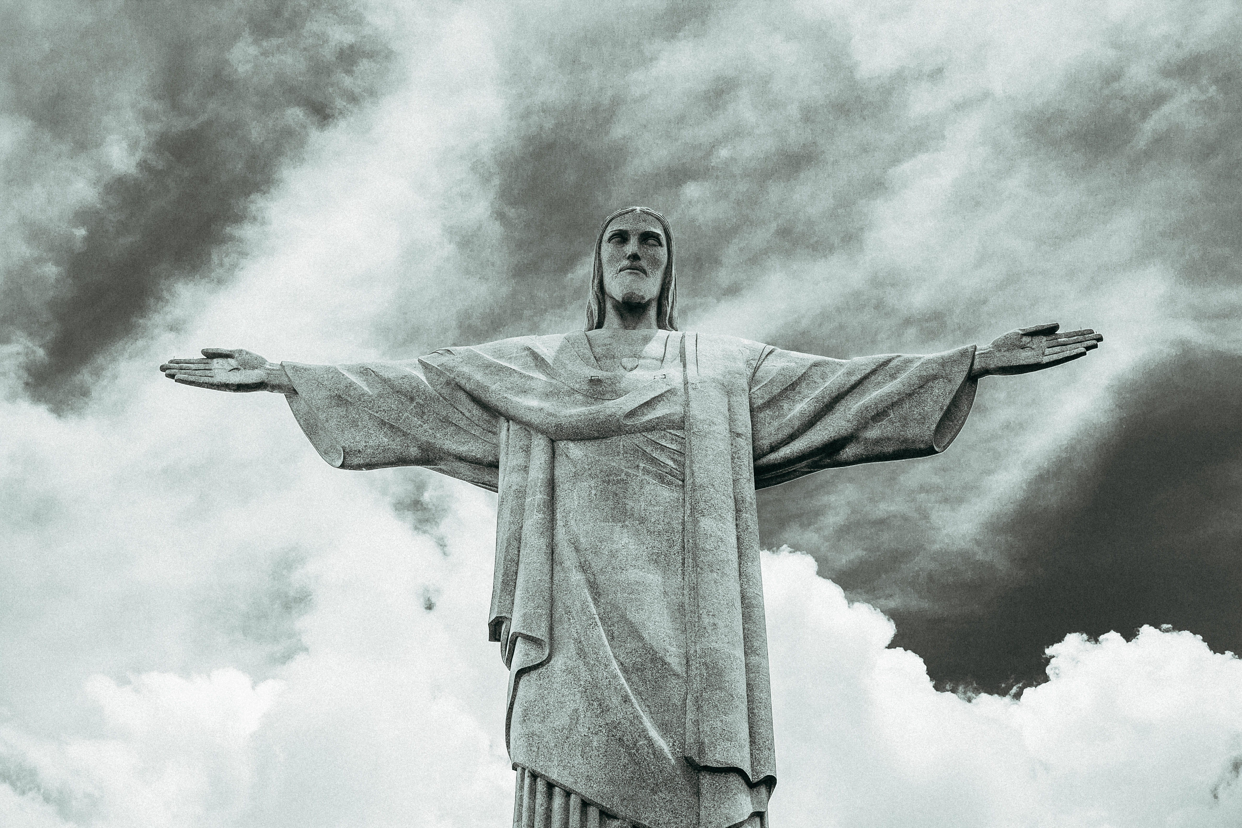 day, wonder, creativity, representation, human representation, sky, rio de janeiro, no people, outdoors, low angle view, brasil, riodejaneiro, cloud - sky, HD Wallpaper
