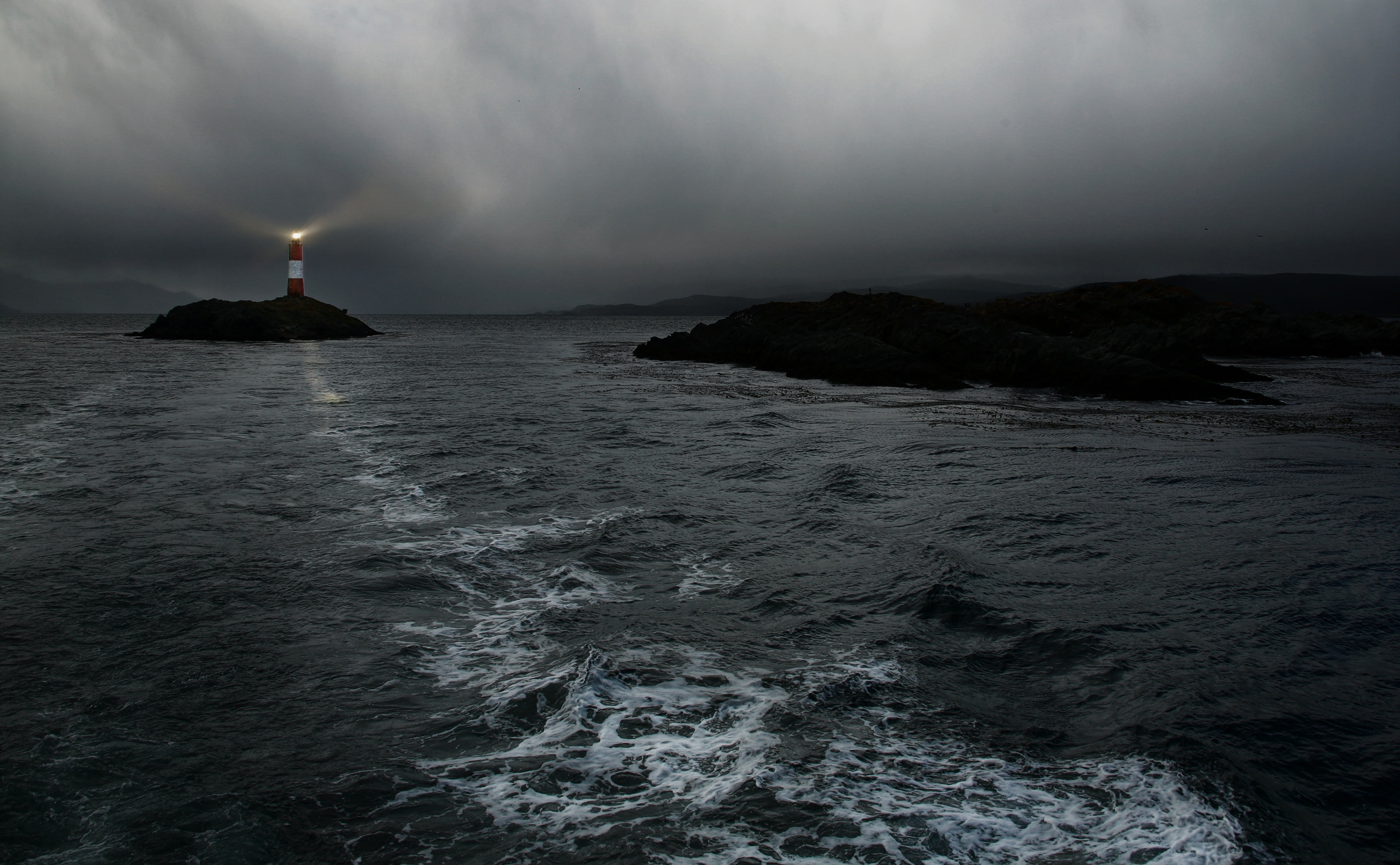 Storm, away, Lighthouse, archipelago, walking, Chile, 4K, tierradelfuego, ushuaia, Creative, LesEclaireurs, Argentina, Isolated, Dramatic, Dark, Aero, HD Wallpaper