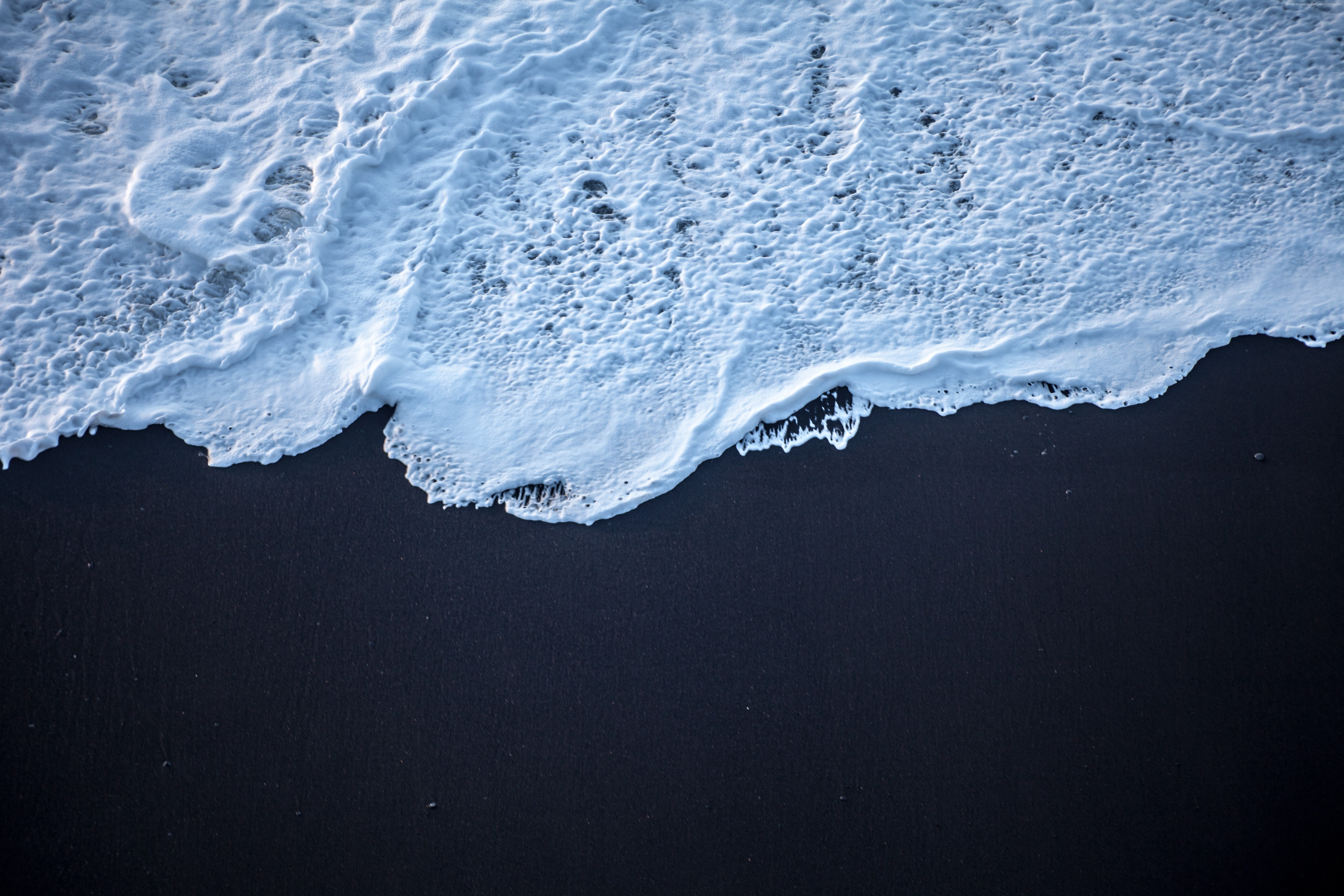 water, Pacific Ocean, 5K, shore, sand, HD Wallpaper