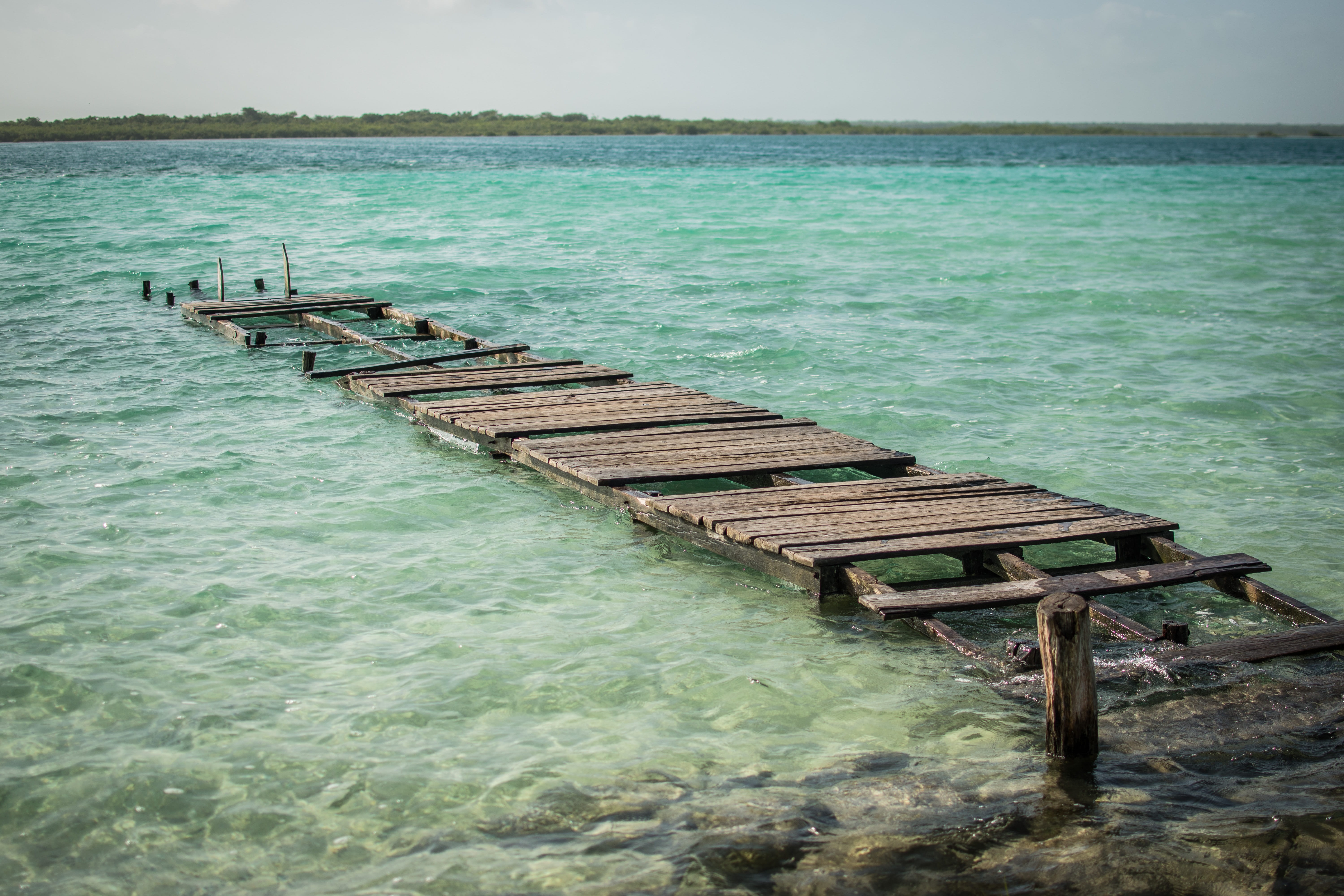 water, landscapes, sky, wood - material, nature, scenics - nature, empty, pontoon, day, jetty, built structure, holiday, turquoise colored, 5K, landscape, HD Wallpaper