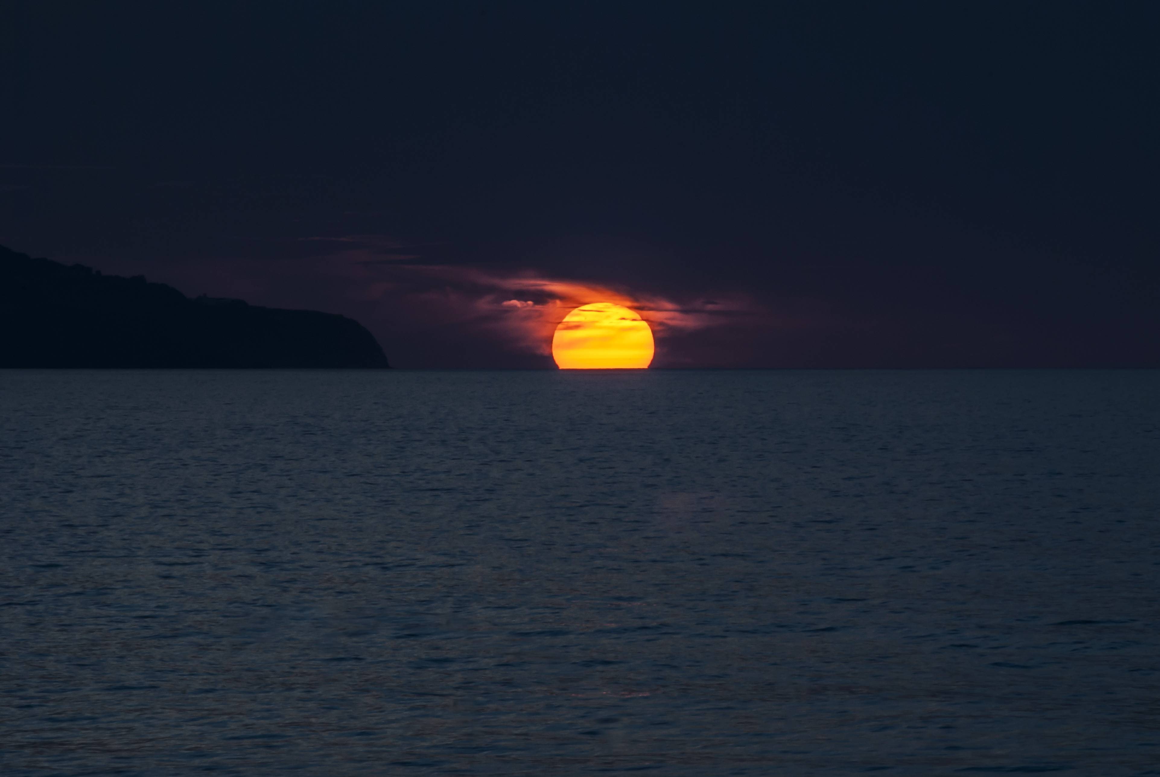 azores, 4K, ocean, island, portugal, sunset, sun, nature, HD Wallpaper