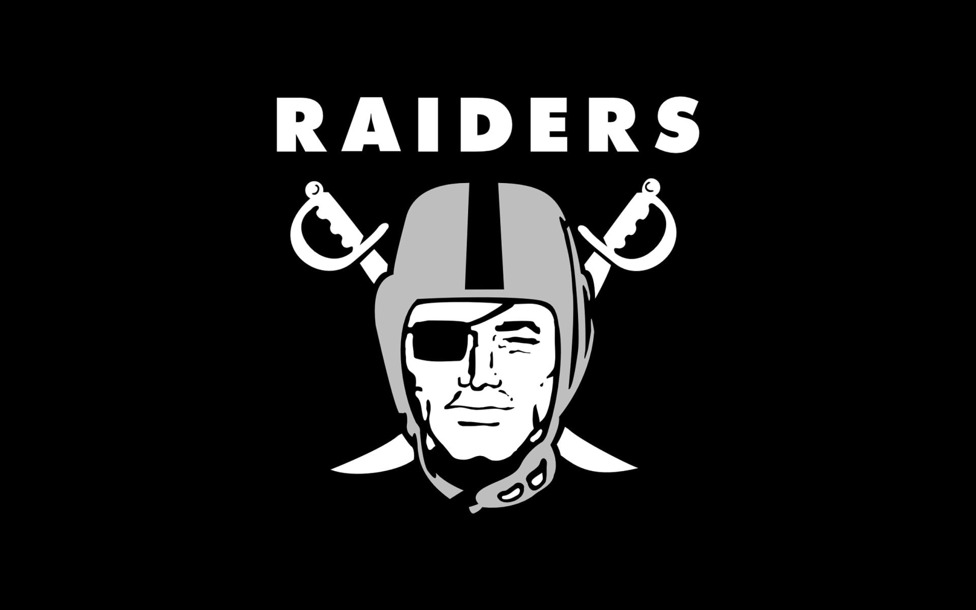 close-up, no people, representation, western script, illuminated, Football, Oakland Raiders, capital letter, black background, symbol, communication, logo, HD Wallpaper