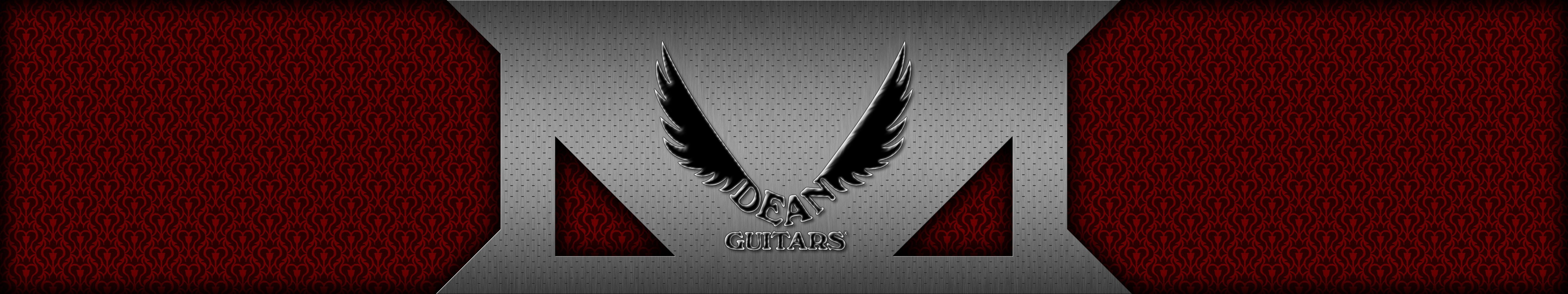 eyefinity, guitars, 5K, red, symbol, black, floral, steel, dean, surround, HD Wallpaper