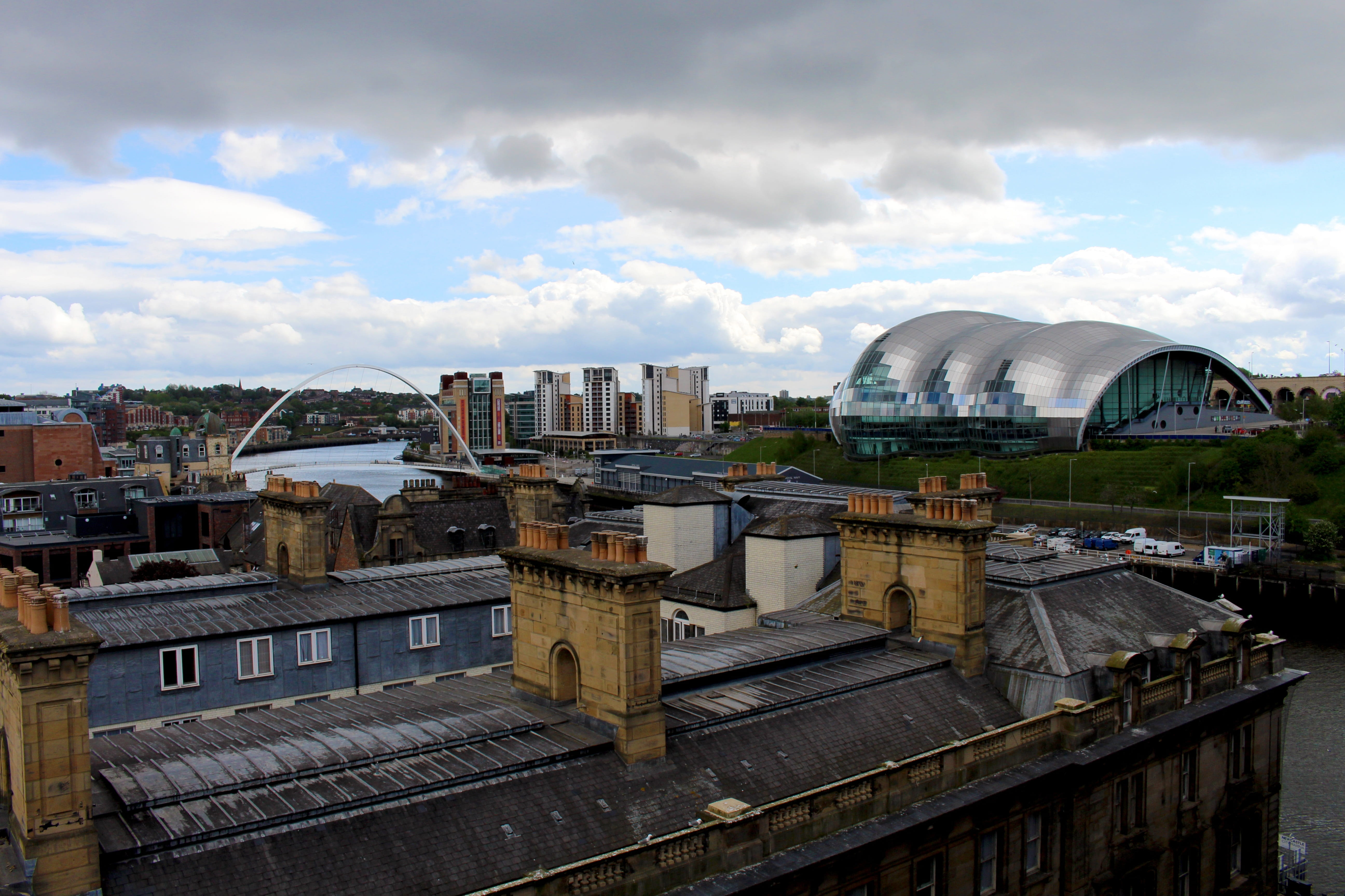 cloudiness, music, outdoors, panorama, hall, bridge - man made structure, day, newcastle upon tyne, no people, Newcastle, show, thunderstorm, Say, concert, HD Wallpaper
