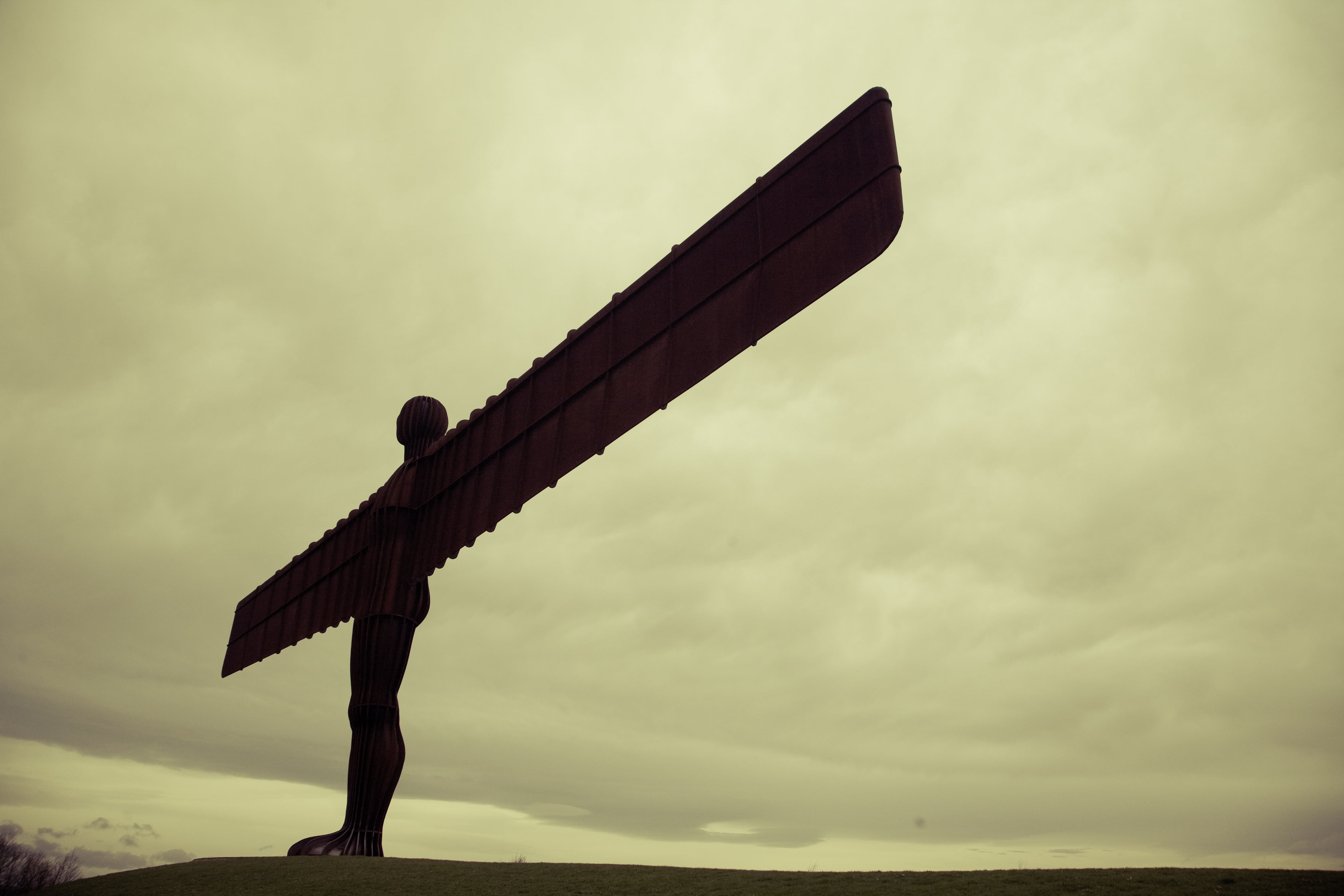sky, nature, full length, the gateshead, united kingdom, uk, 4K, angel, leisure activity, sculpture, europe, low angle view, newcastle upon tyne, iron, HD Wallpaper