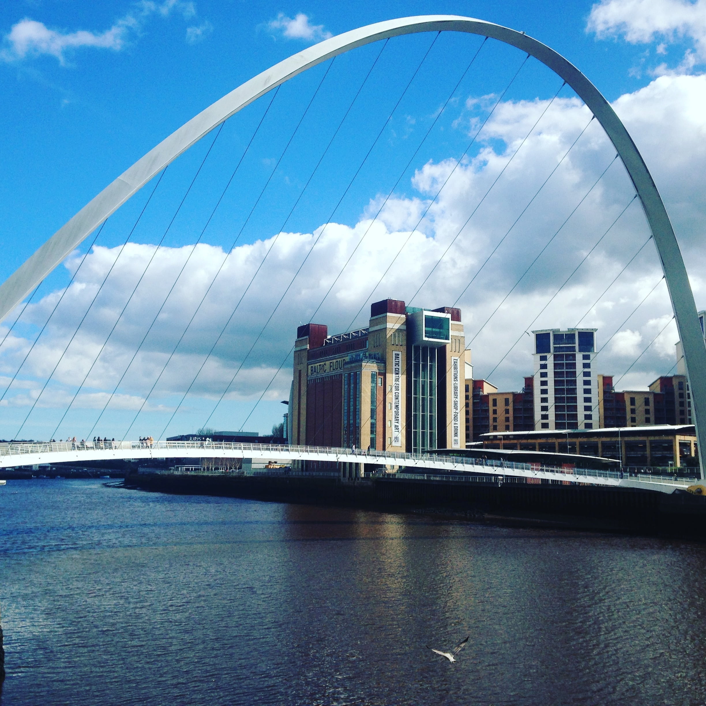 bay, millennium bridge, newcastle upon tyne, city, office building exterior, water, financial district, sky, travel destinations, connection, newcastle, Phone HD Wallpaper