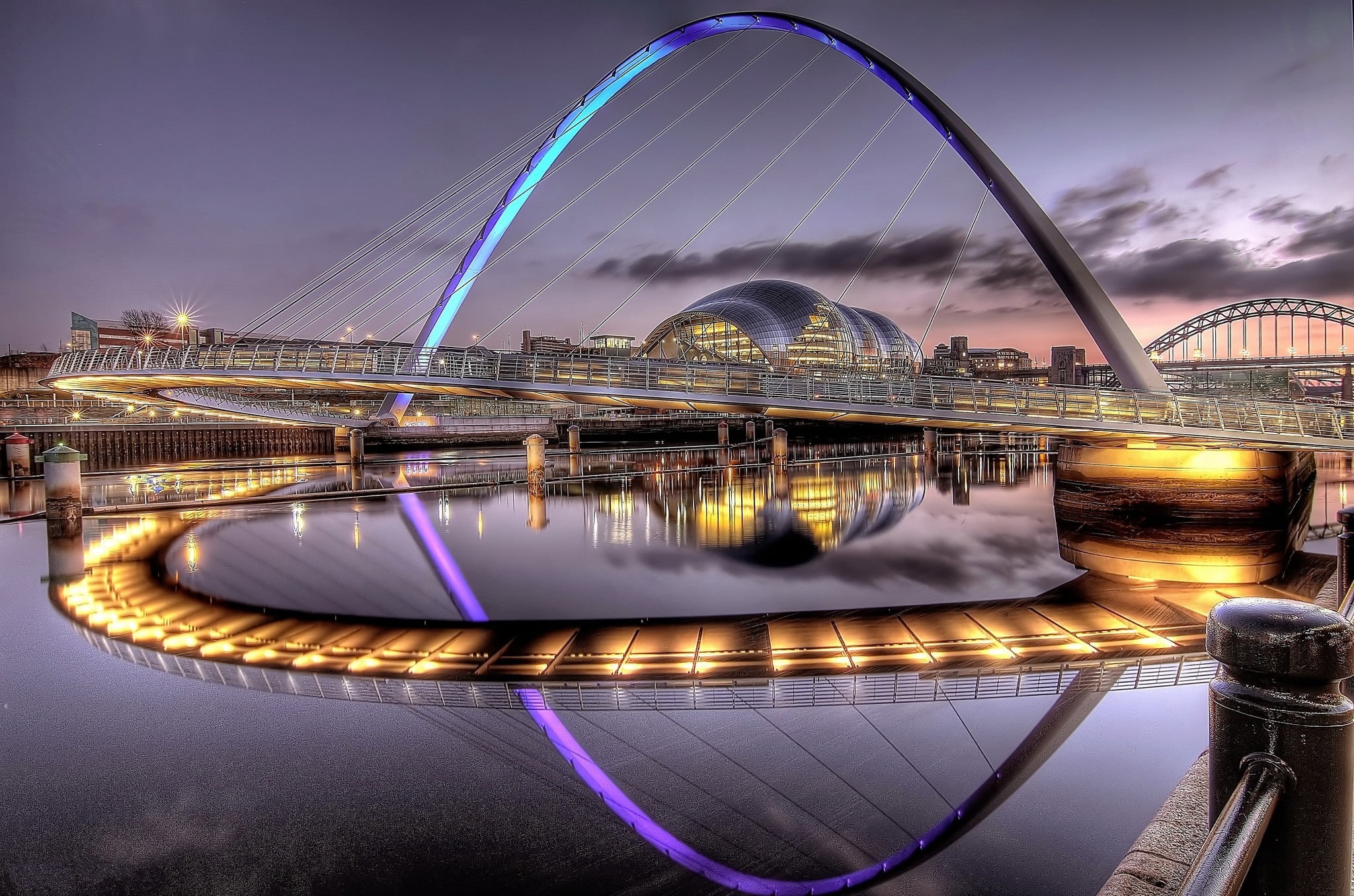 Gateshead Millennium Bridge, Bridge, Bridges, 1080P, HD Wallpaper