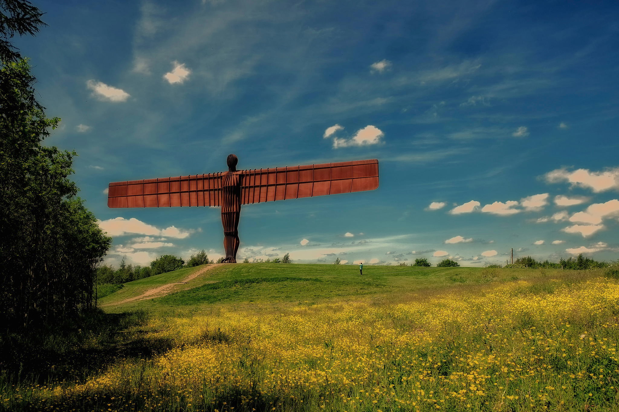 England, 1080P, The Angel Of The North, Gateshead, sculpture, HD Wallpaper