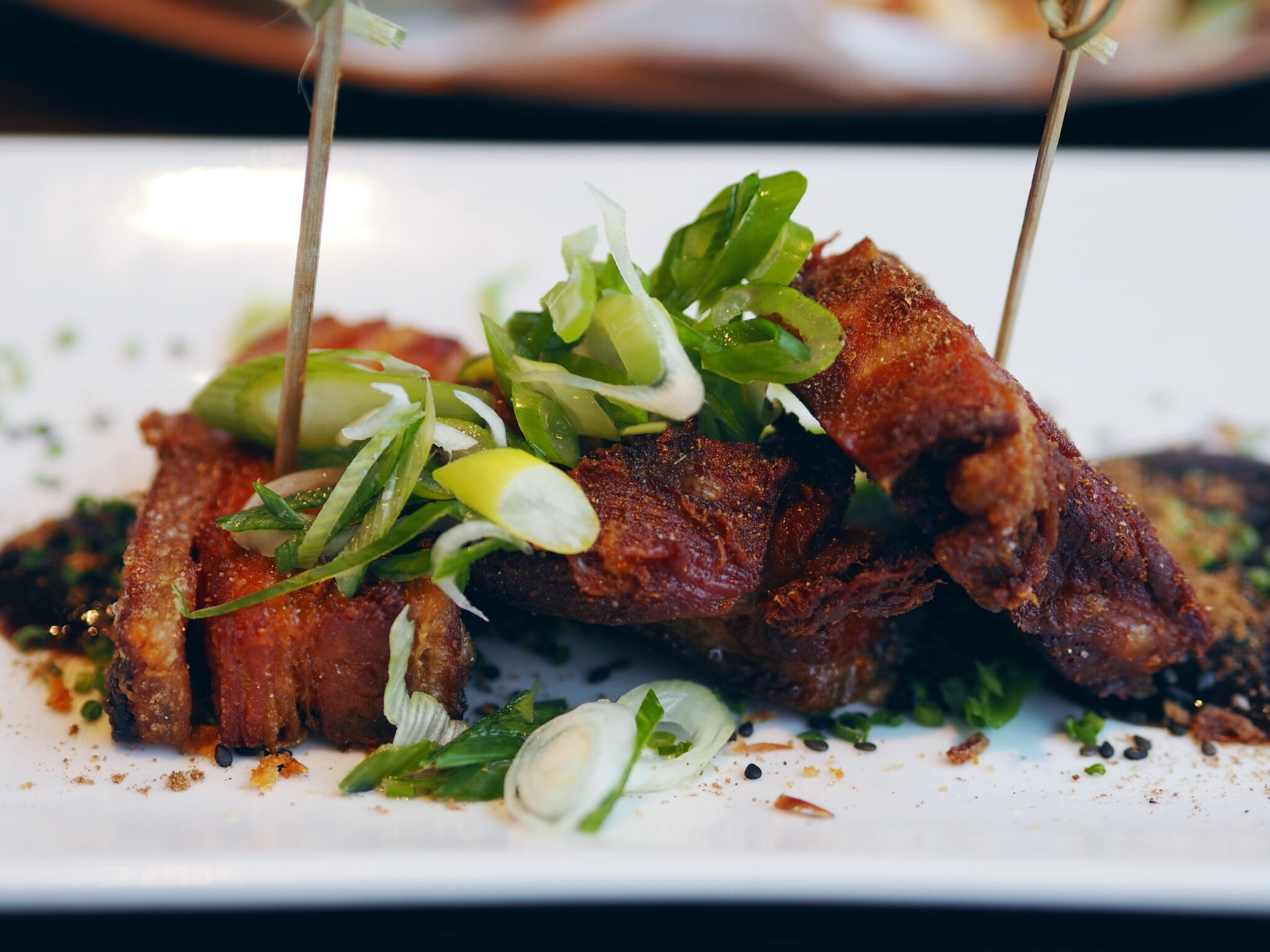 dinner, chicken meat, temptation, fried chicken, meat, plate, indoors, focus on foreground, ready-to-eat, healthy eating, serving size, selective focus, HD Wallpaper