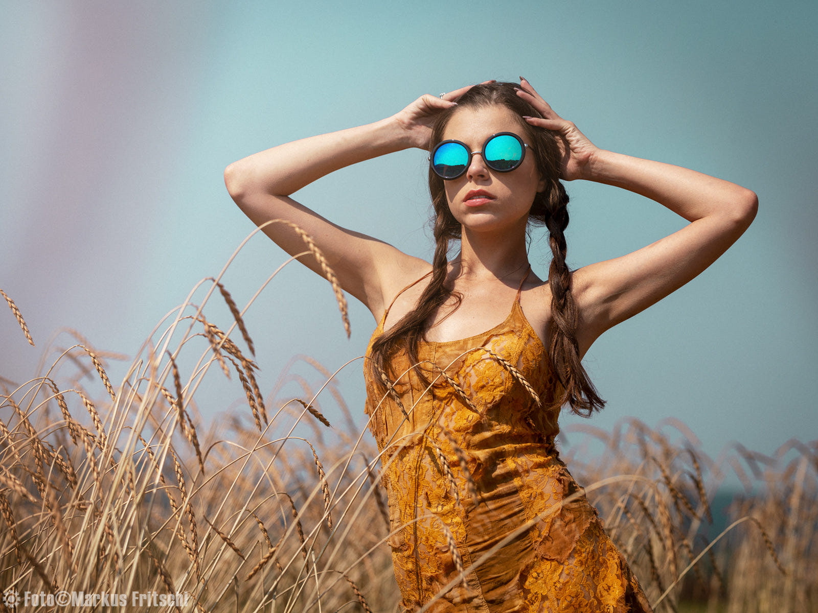 summer, hairstyle, outdoors, sunglasses, young adult, one person, beauty, Markus Fritschi, long hair, human arm, nature, hair, young women, fashion, land, HD Wallpaper