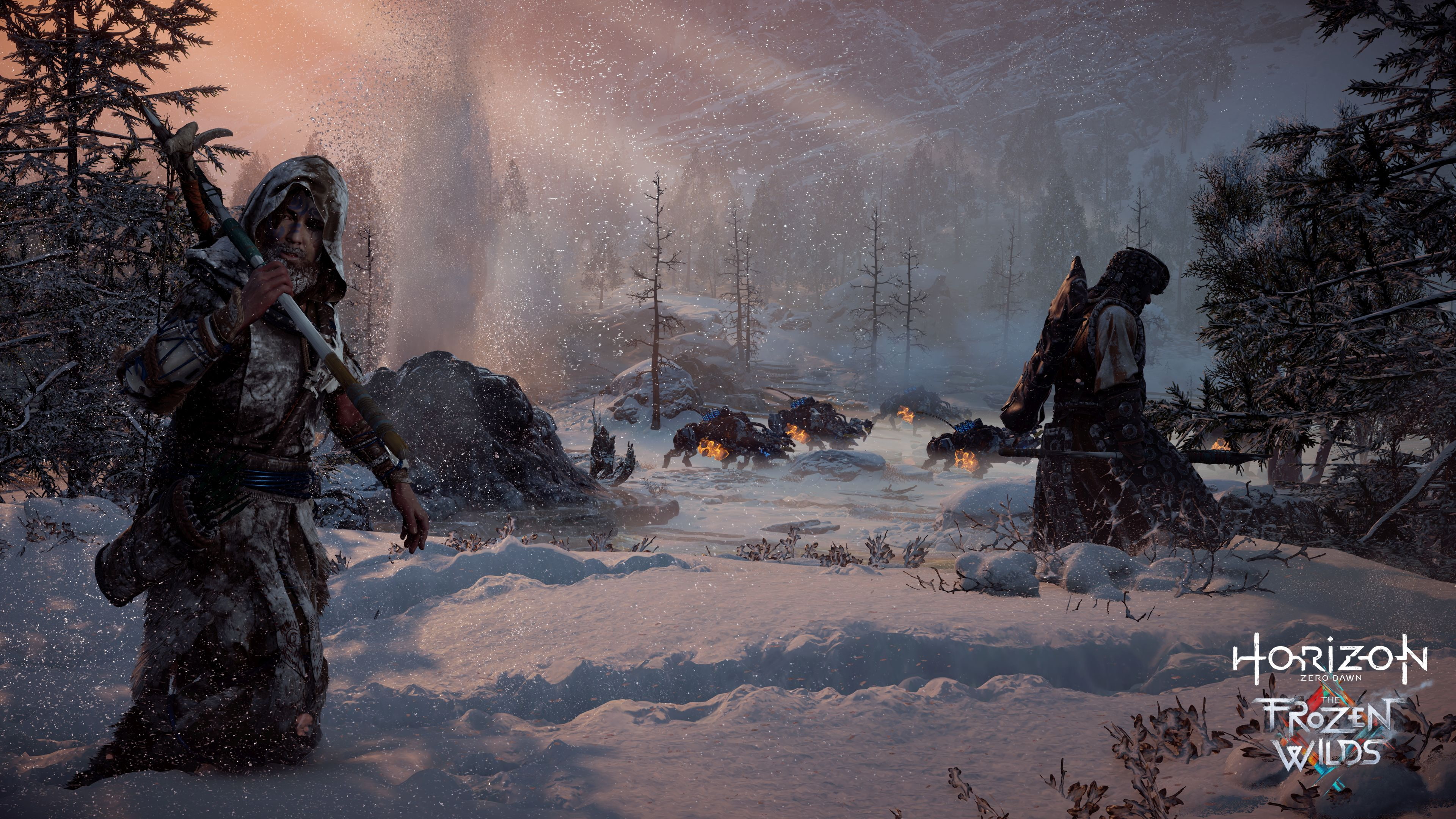 guerrilla games, cold temperature, Horizon: Zero Dawn, rock, snow, nature, 4K, scenics - nature, real people, solid, water, group of people, architecture, HD Wallpaper