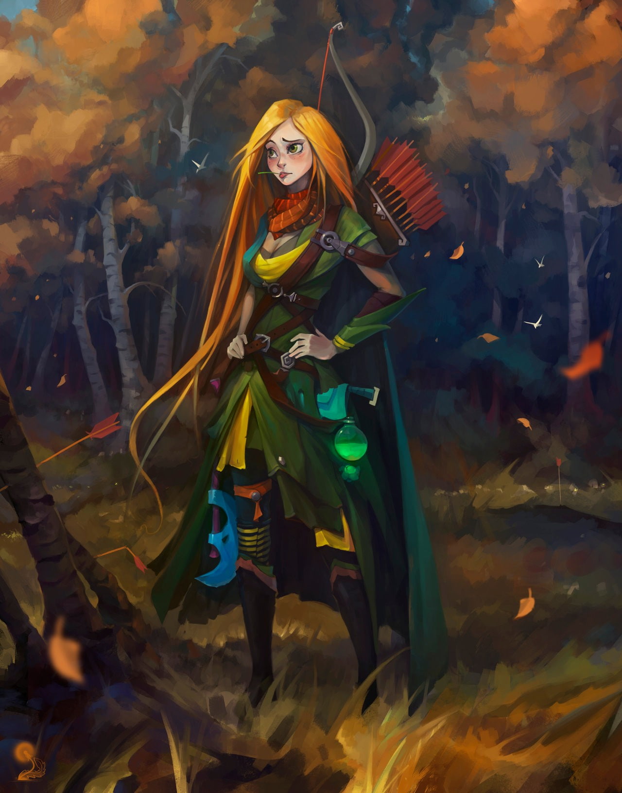 video games, Dota, fantasy art, Dota 2, 720P, Windranger, Windrunner, archer, Phone HD Wallpaper