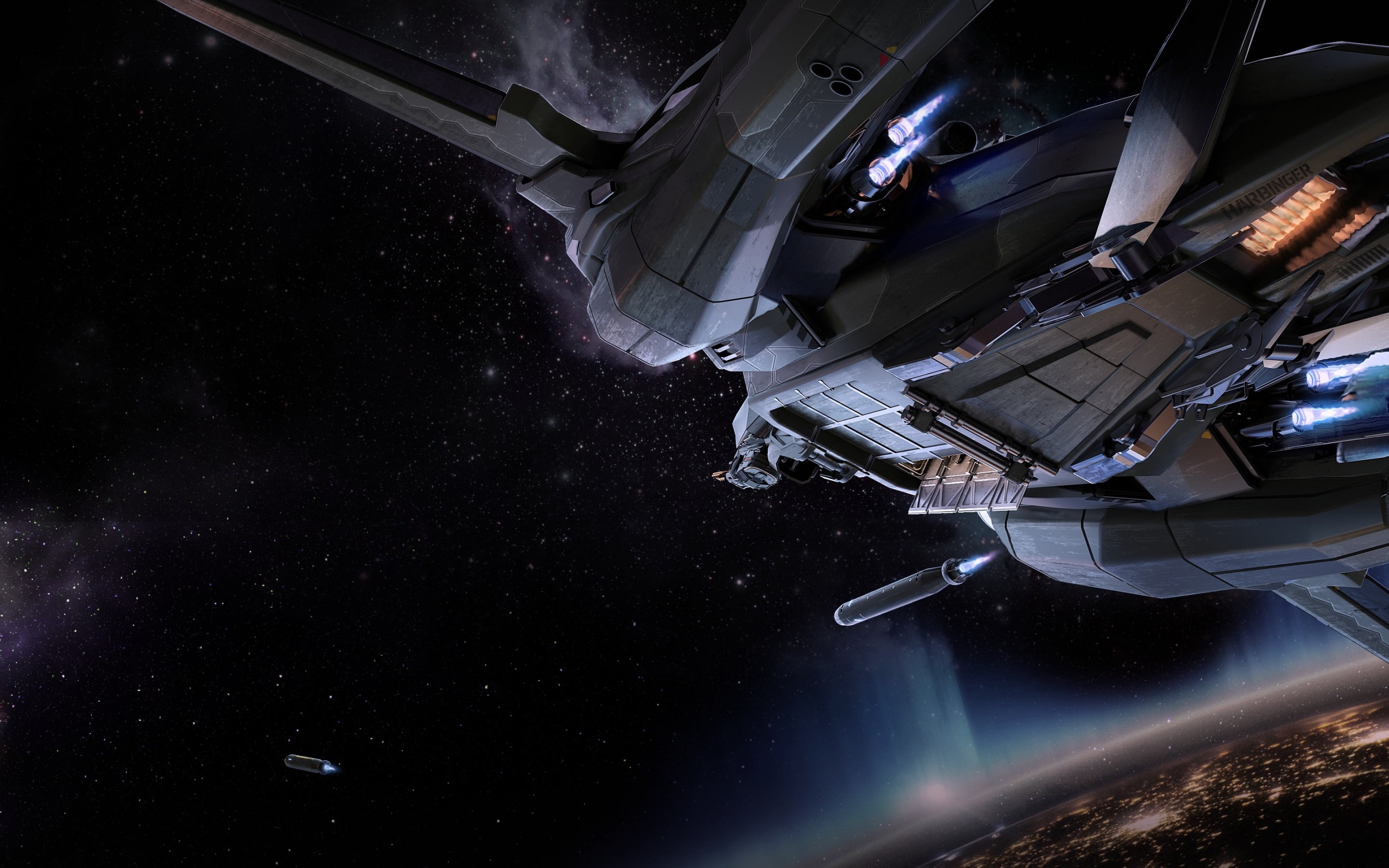 flying, airplane, nature, art, outdoors, night, astronomy, car, fighter, air vehicle, painting, government, star - space, war, machinery, star citizen, HD Wallpaper