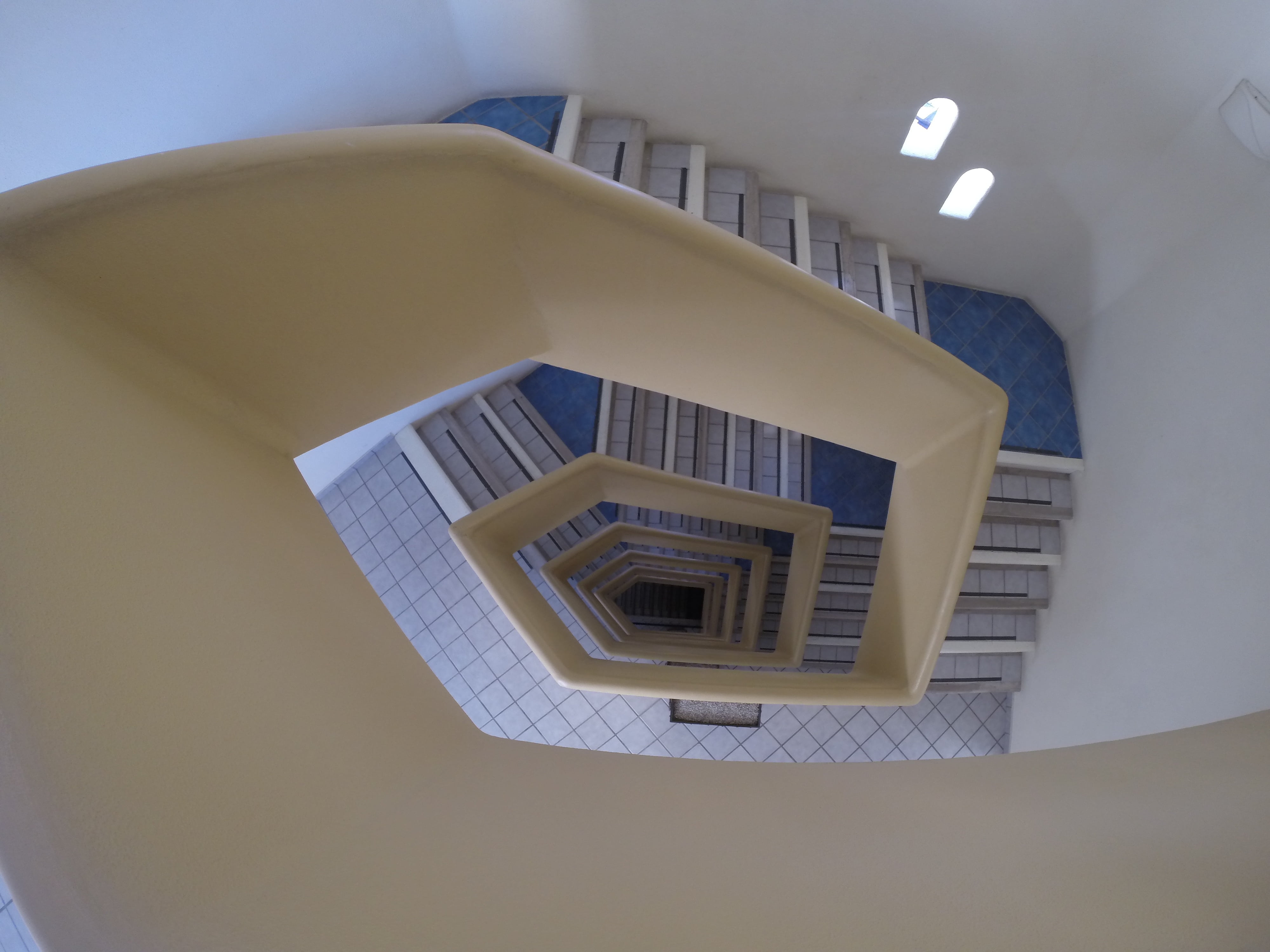 spiral staircase, white color, steps and staircases, spiral, design, no people, art, modern, railing, building, staircase, directly above, 4K, indoors, HD Wallpaper