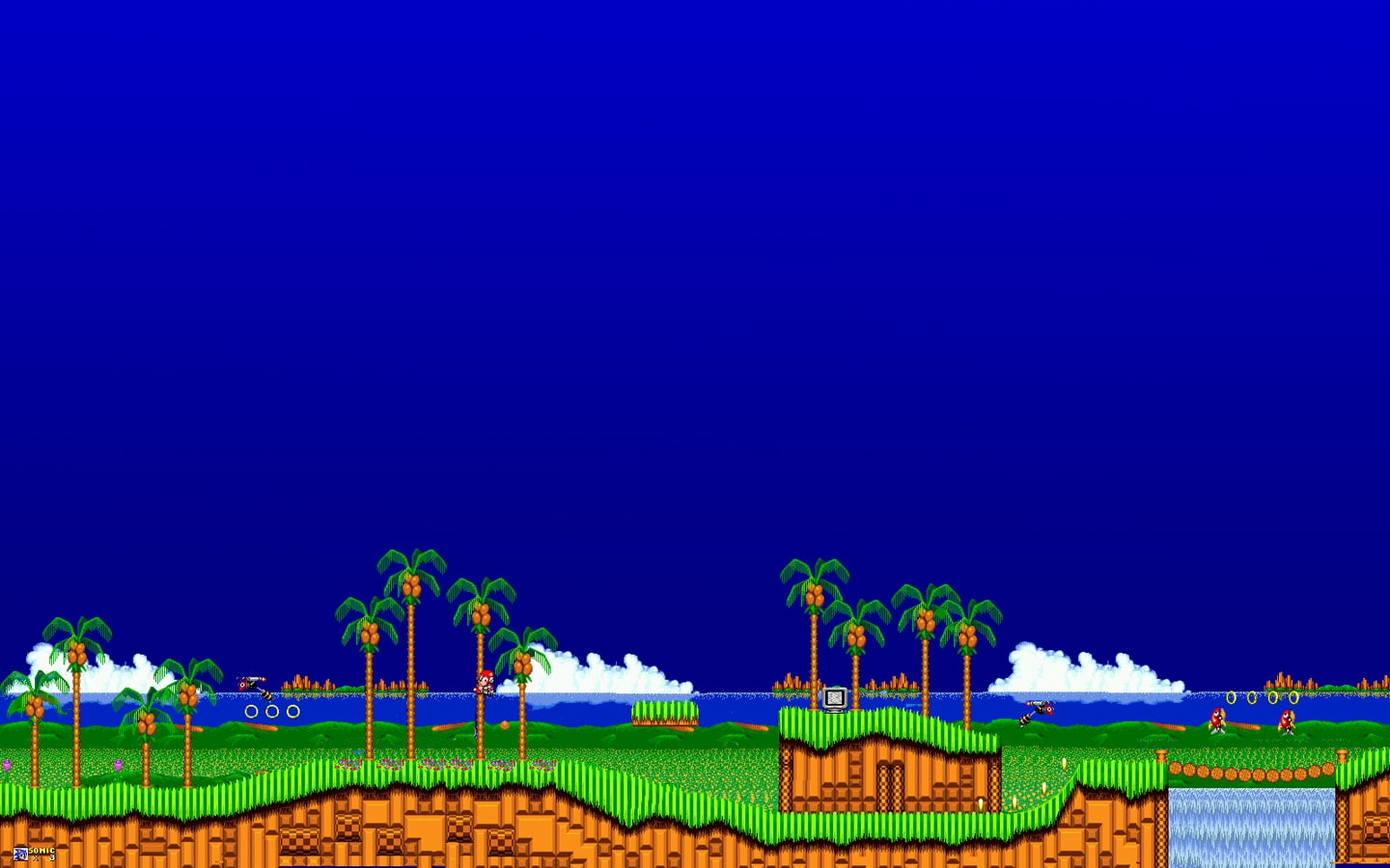 720P, retro games, retro, sonic, art, hedgehog, sonic the hedgehog, x, video, hd, games, HD Wallpaper