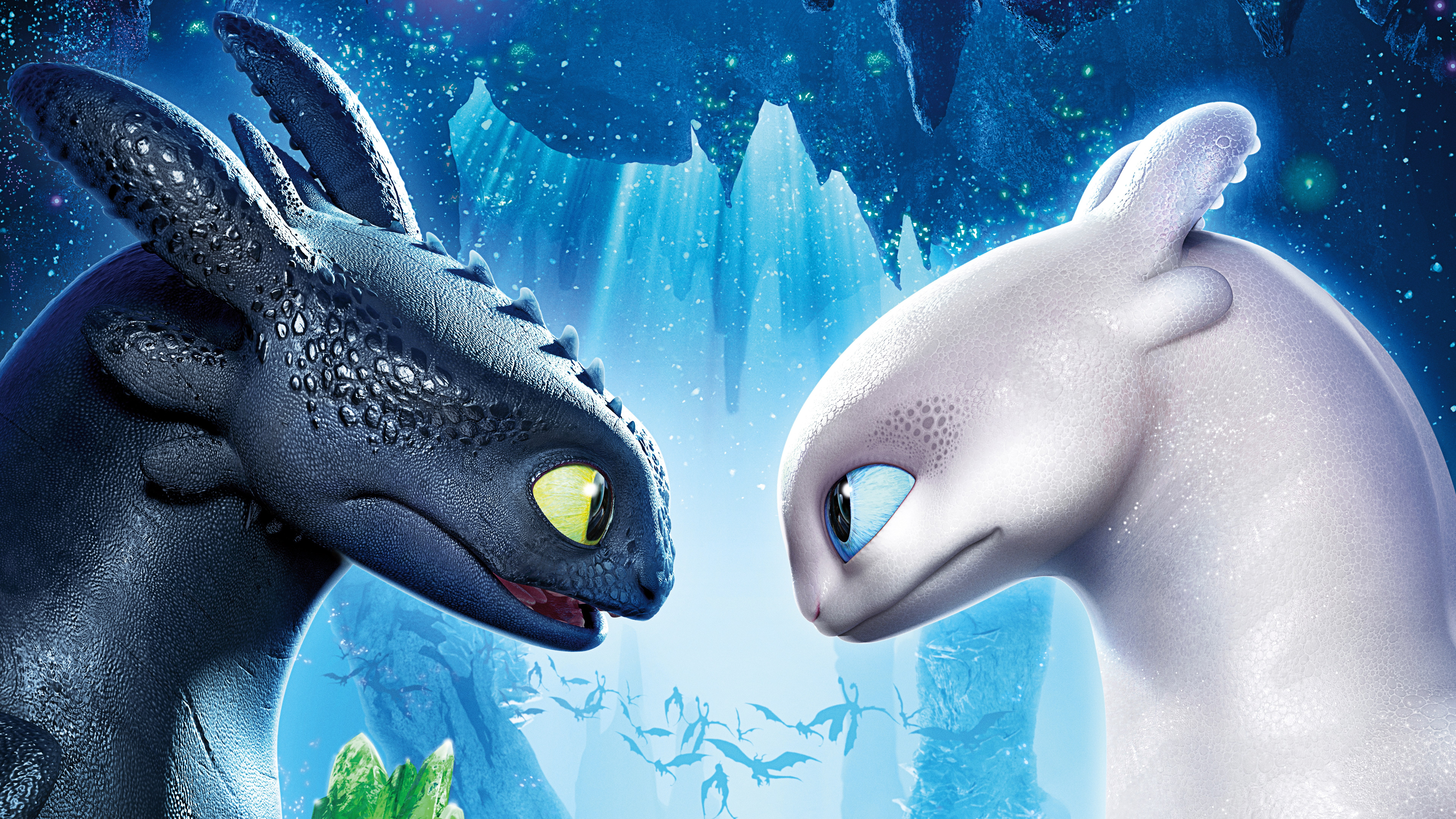 How to Train Your Dragon: The Hidden World, Movie, White Night Fury, 8K, Toothless (How to Train Your Dragon), HD Wallpaper