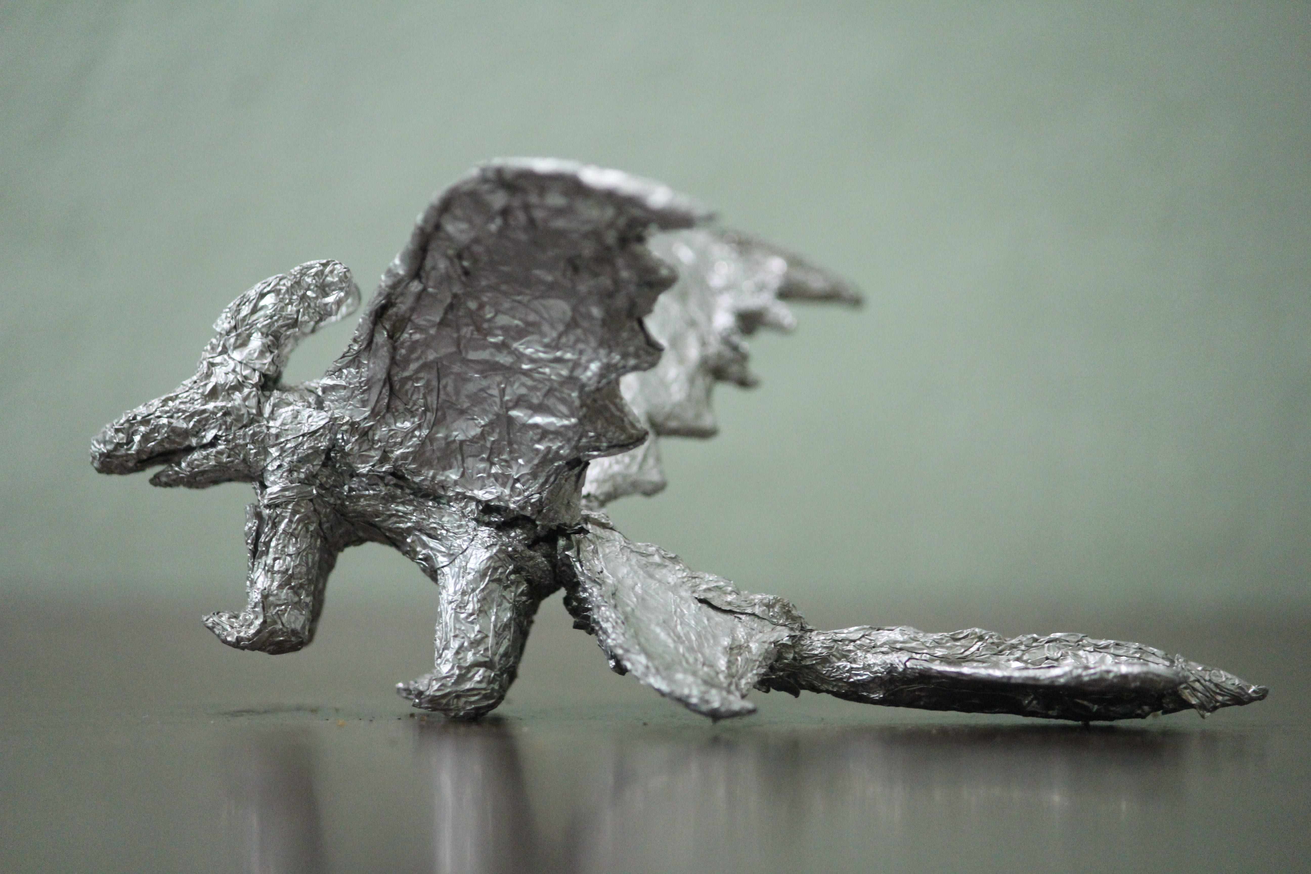indoors, dragon, night fury, focus on foreground, selective focus, gray, sculpture, animal representation, silver colored, metal, studio shot, nature, toothless, HD Wallpaper