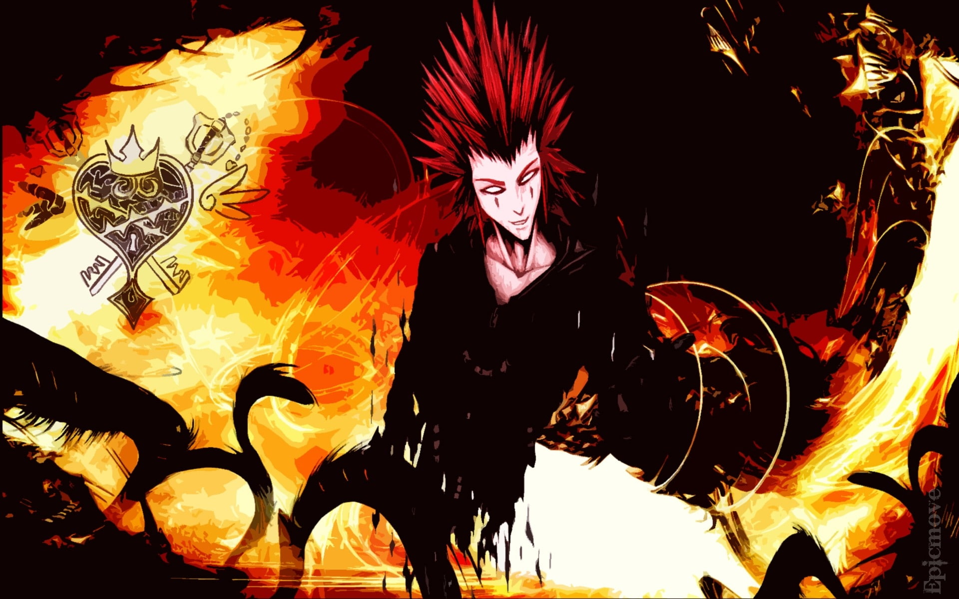 1080P, gamers, x, art, Fire, axel, hearts, hd, video, ii, kingdom, games, HD Wallpaper