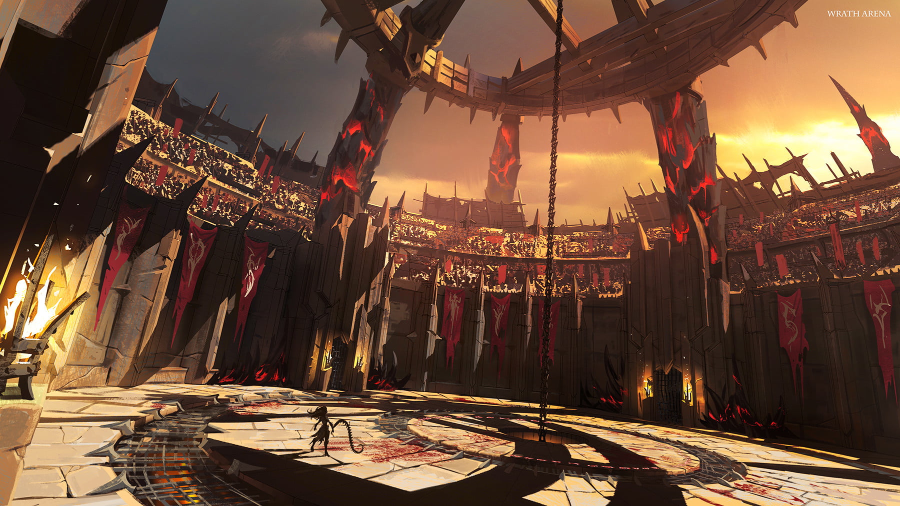 fantasy art, video games, Darksiders 3, 720P, arena, digital art, artwork, HD Wallpaper