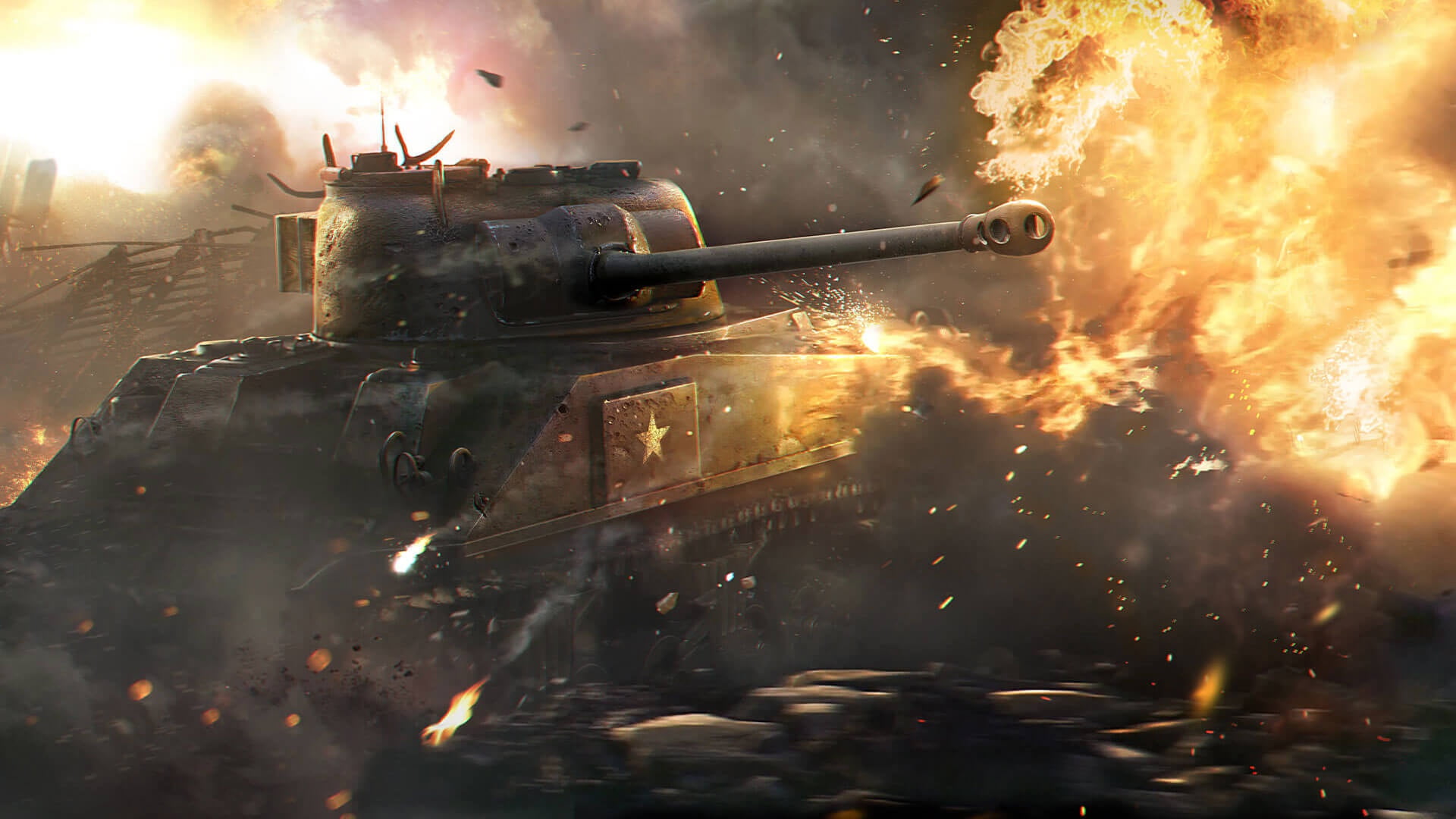 1080P, Wargaming Net, WoT, World Of Tanks, Sherman Firefly, M4 Sherman Firefly, HD Wallpaper