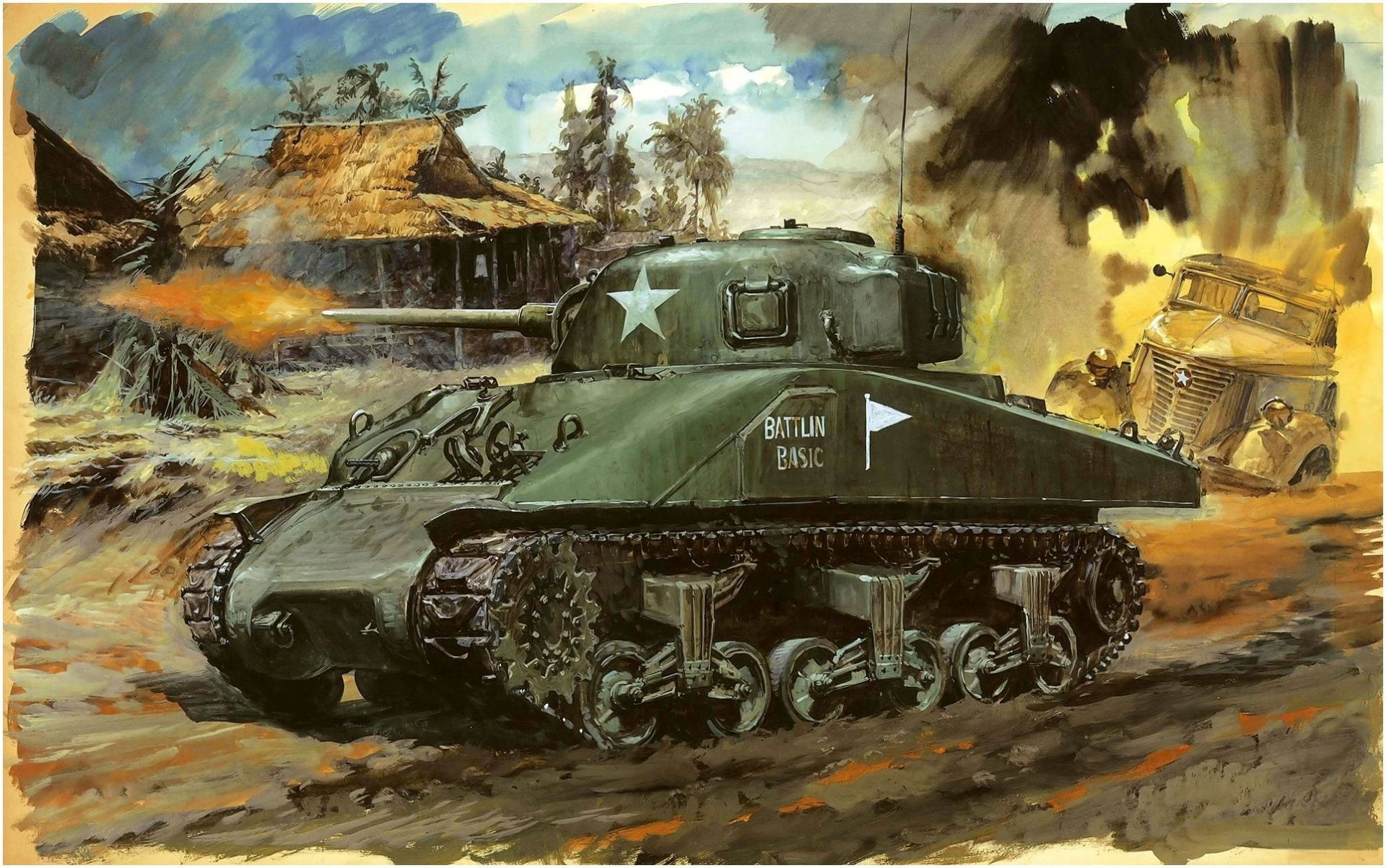 M4 Sherman, Tanks, 1080P, HD Wallpaper