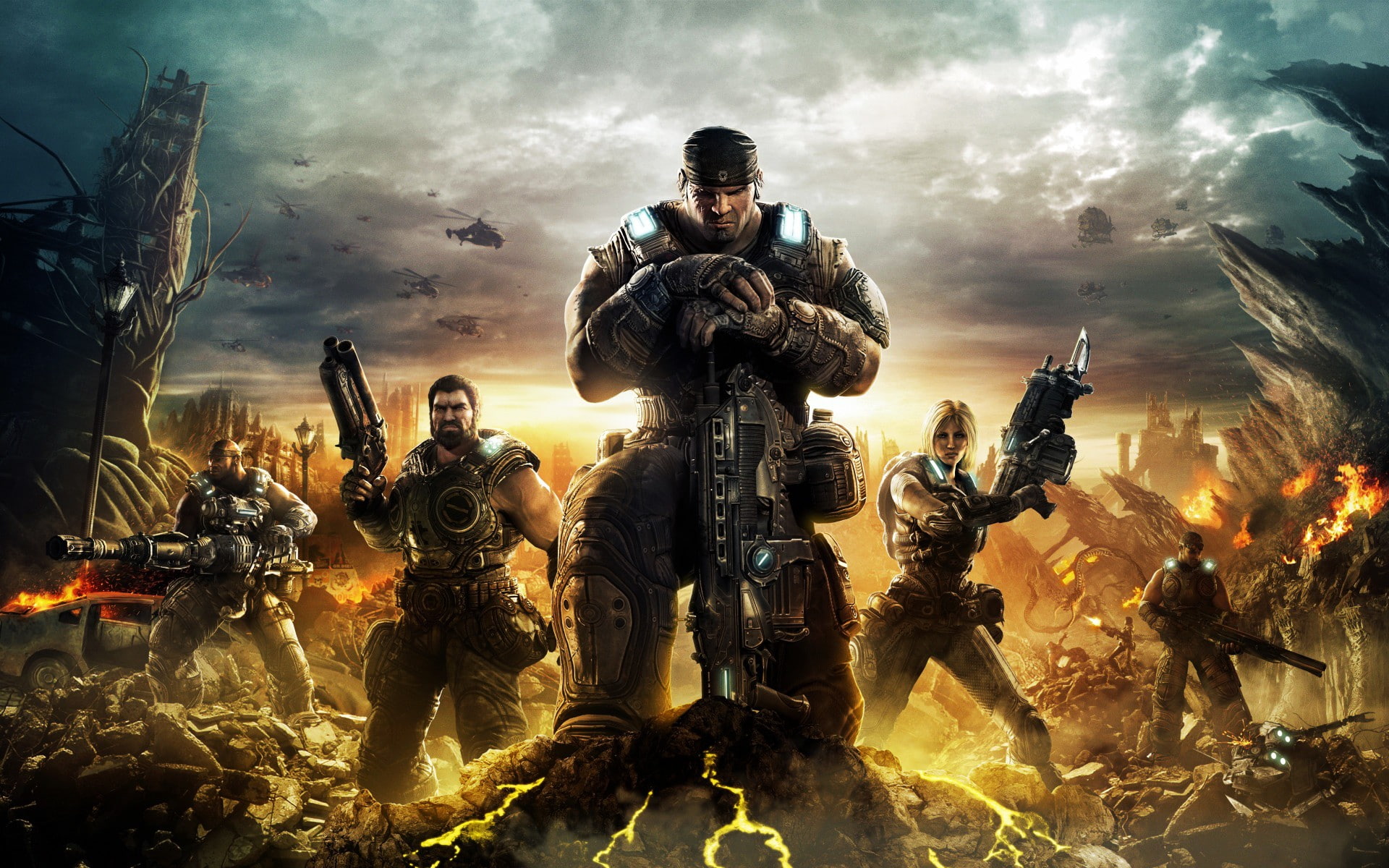 gears of war, gears, Gears of war 3, video, p, 1080P, art, HD, games, 1080p, game, war, HD Wallpaper
