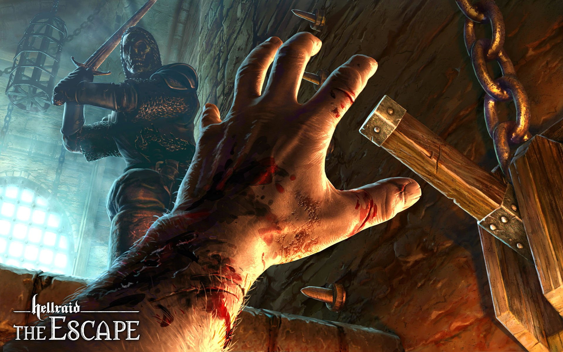 horror, slasher, fantasy, skull, hellraid, action, dark, 1080P, warrior, skeleton, HD Wallpaper