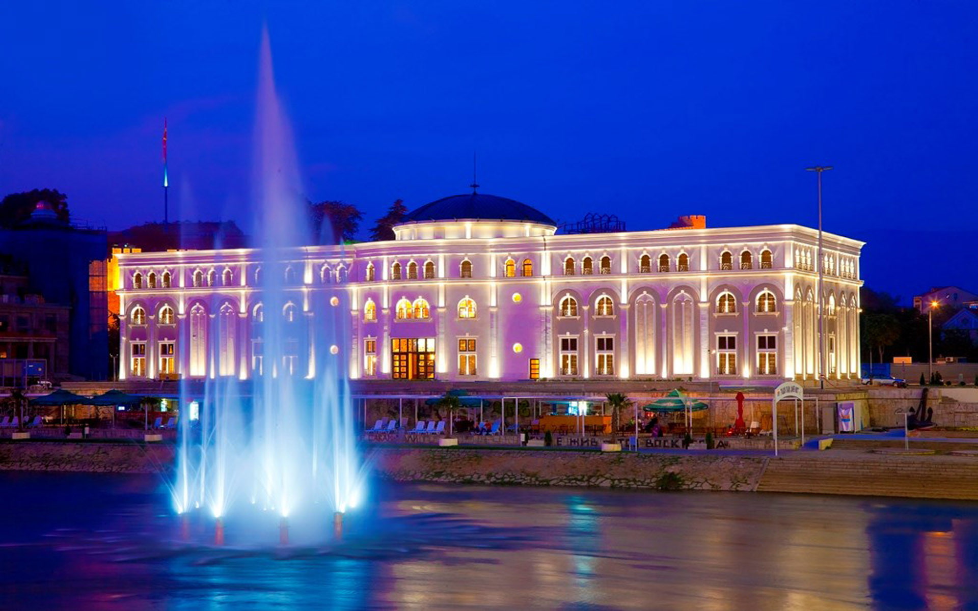 skopje, hd, river, 1080P, macedonian, struggle, city, museum, vardar, macedonia, desktop, HD Wallpaper