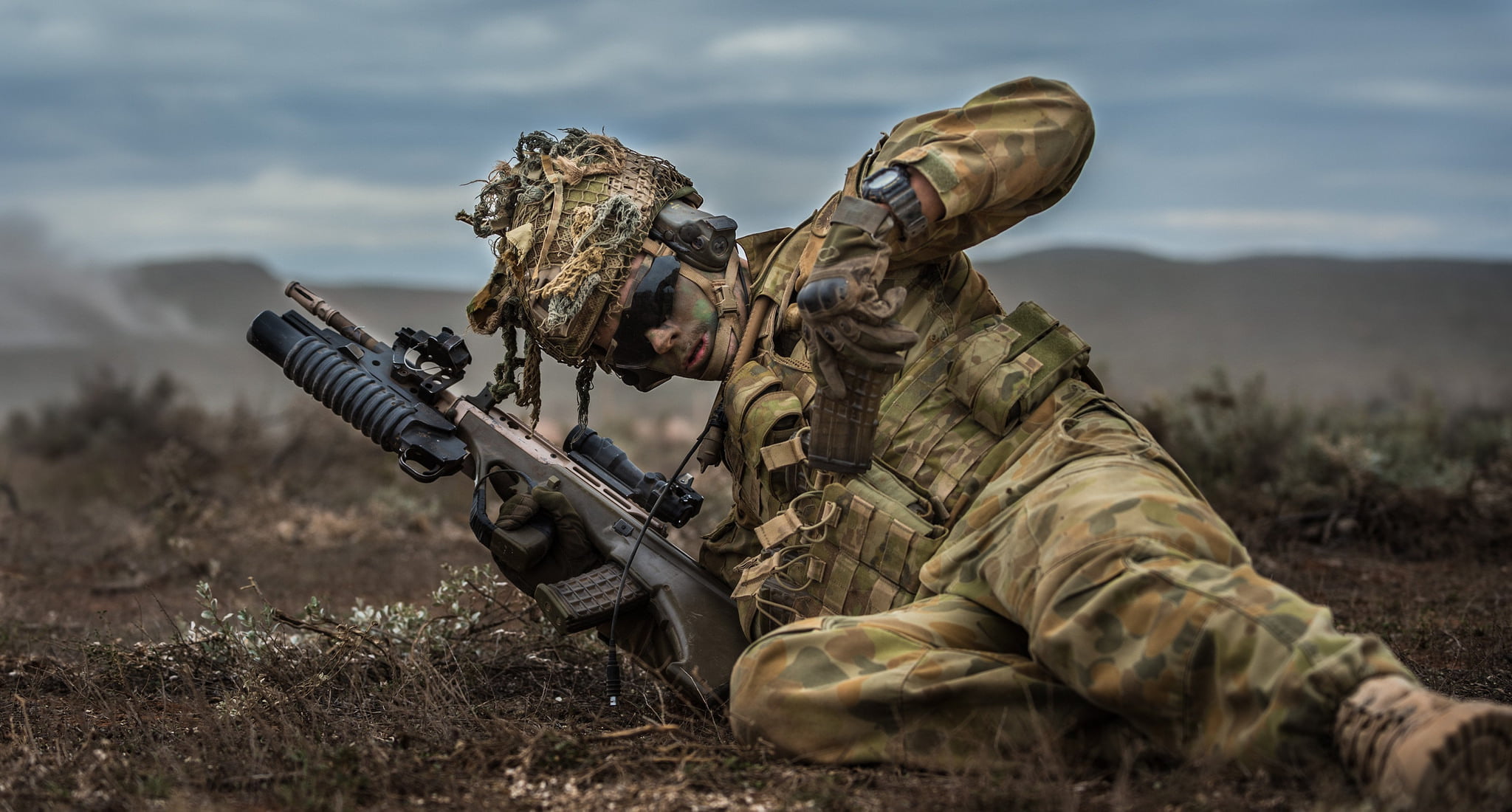 weapons, soldiers, Australian Army, 1080P, HD Wallpaper