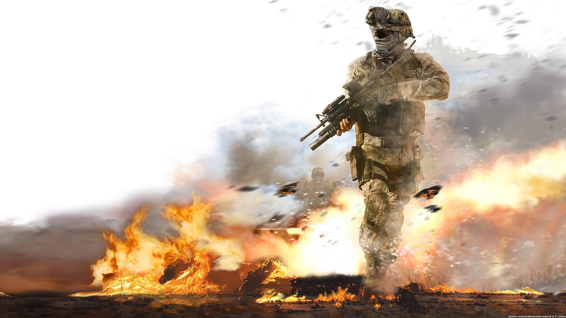 fire, games, soldiers, duty, army, call, hd, warriors, 1080P, x, architecture, warfare, art, Video Games, modern, video, HD Wallpaper