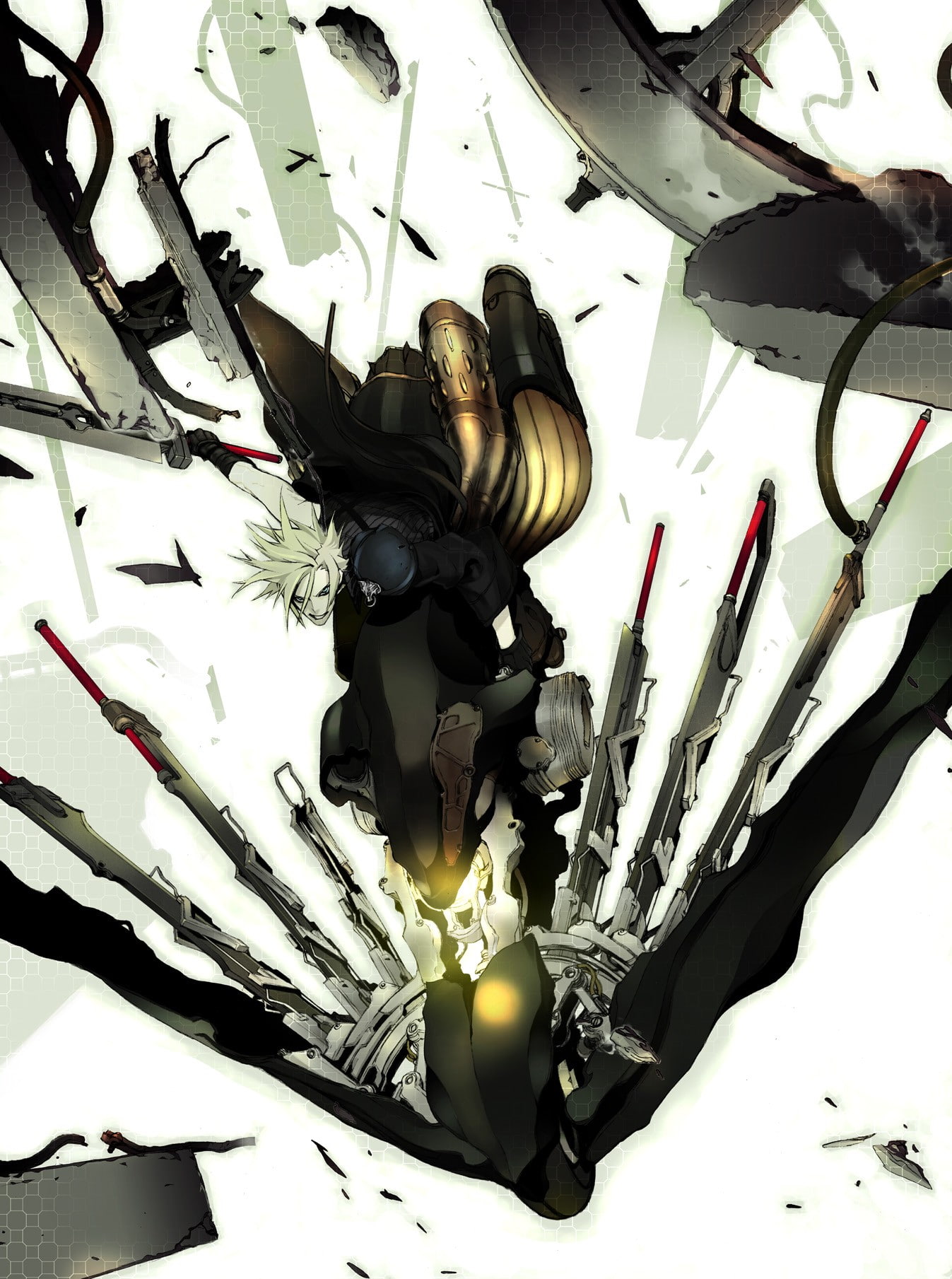 artwork, Final Fantasy, 720P, anime, Final Fantasy VII: Advent Children, Final Fantasy VII, Phone HD Wallpaper