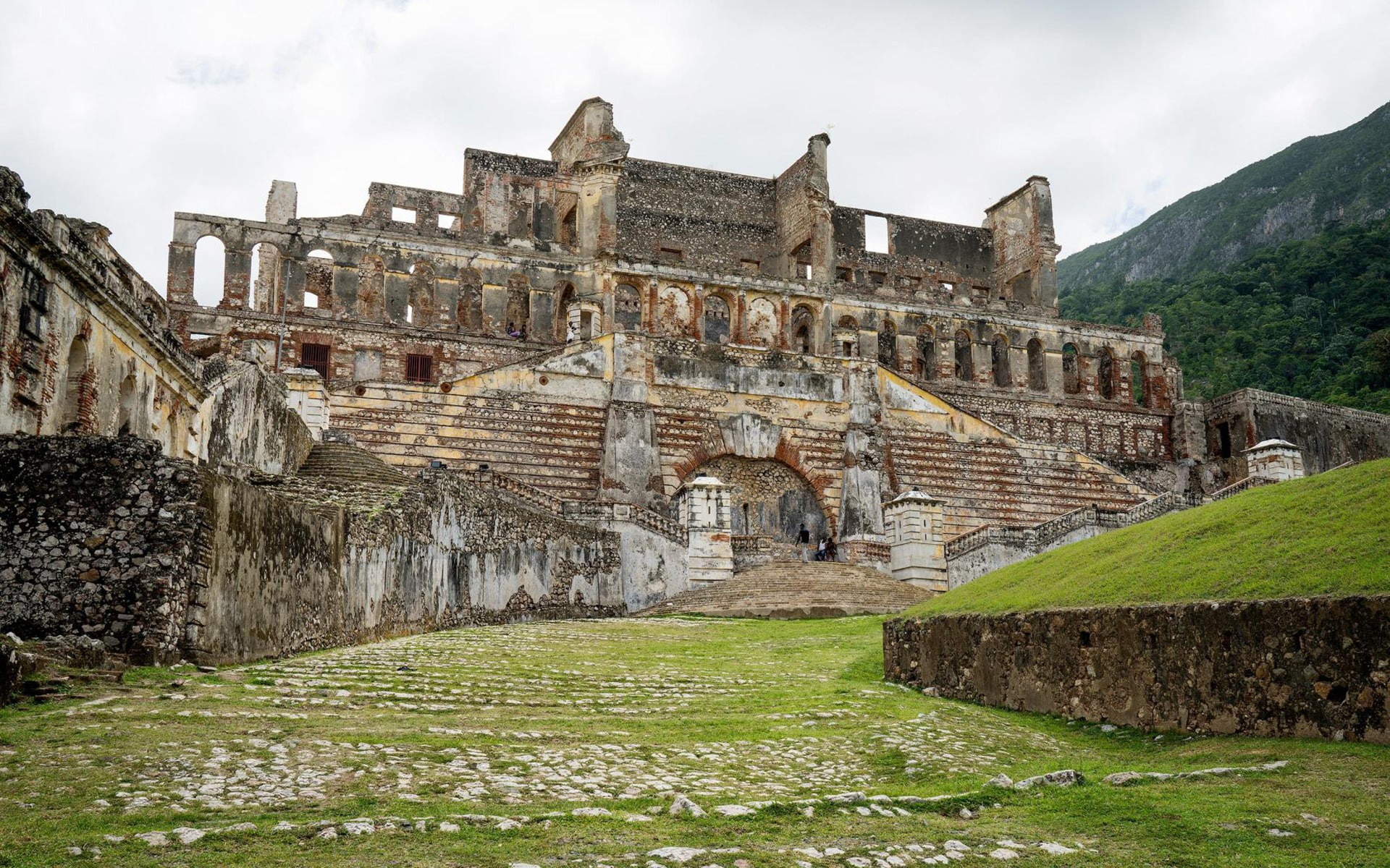 sky, travel destinations, old, damaged, stone material, building exterior, sans, solid, souci, geographic, 1080P, ancient, wallpa, archaeology, old ruin, HD Wallpaper
