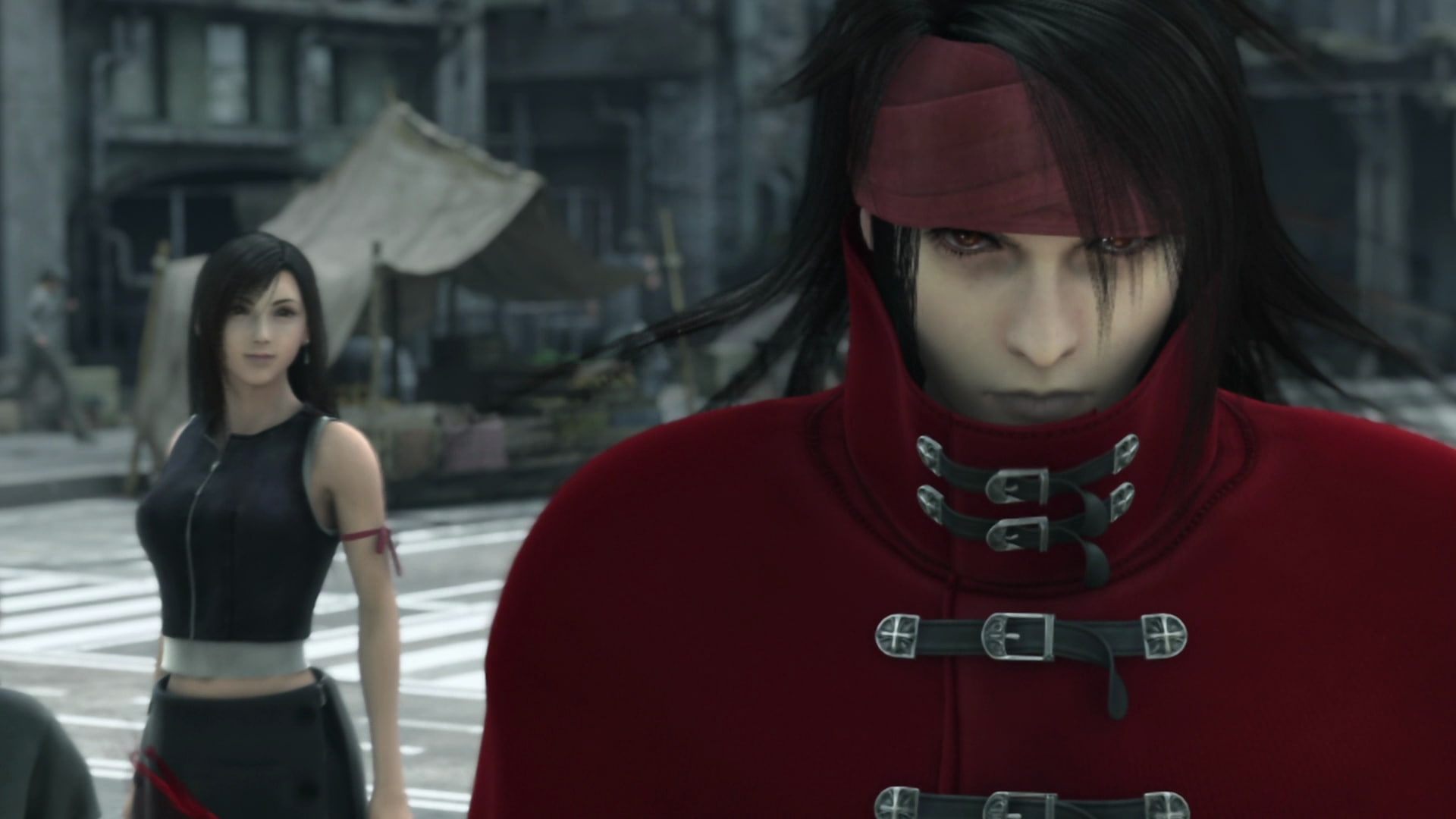 x, advent, vii, final, video, tifa, Vincent, Final Fantasy VII Advent Children, fantasy, lockheart, 1080P, art, hd, games, children, HD Wallpaper