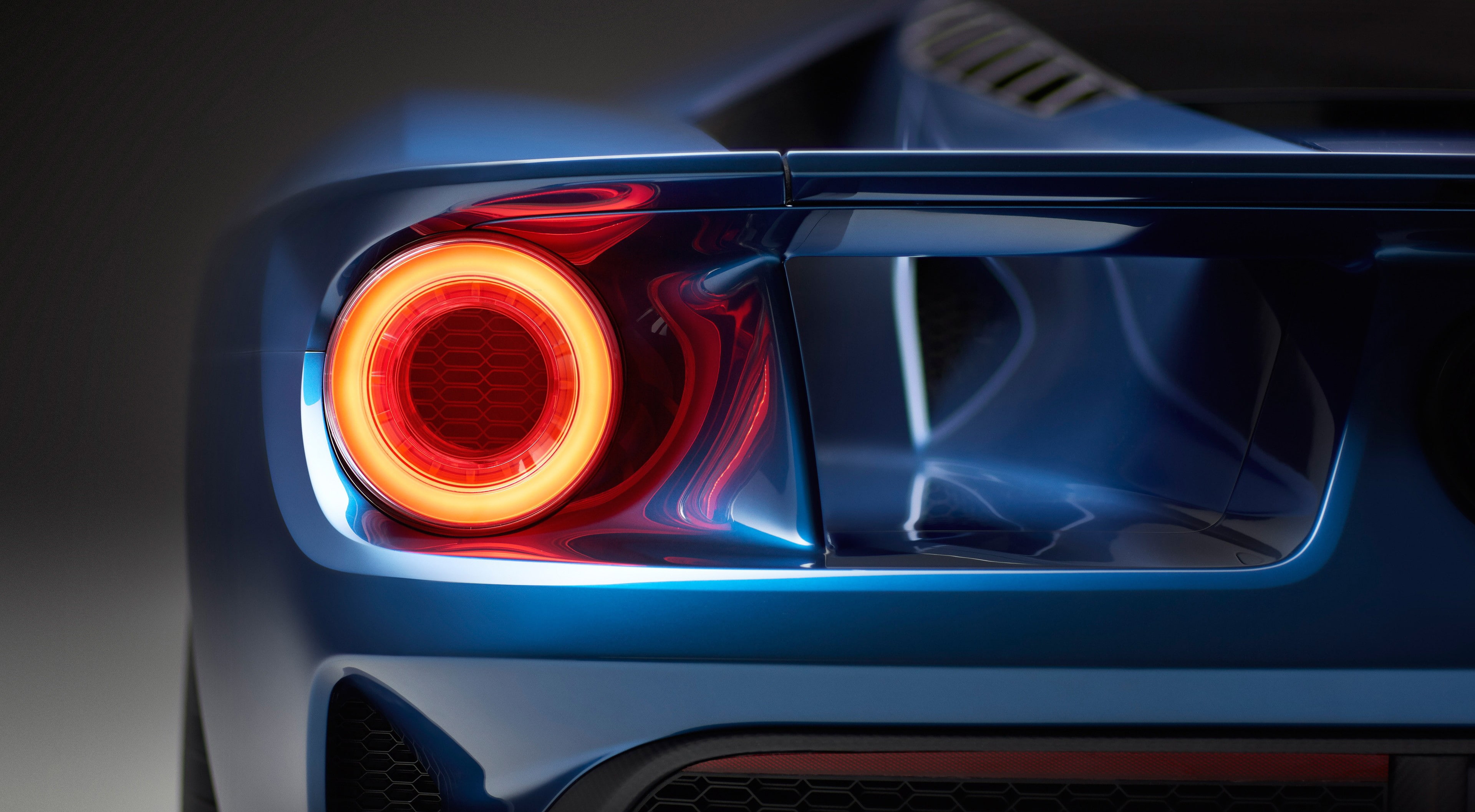 lighting equipment, video games, night, Ford GT, motion, glowing, black background, communication, red, warning sign, indoors, car, illuminated, Forza Motorsport 6, HD Wallpaper