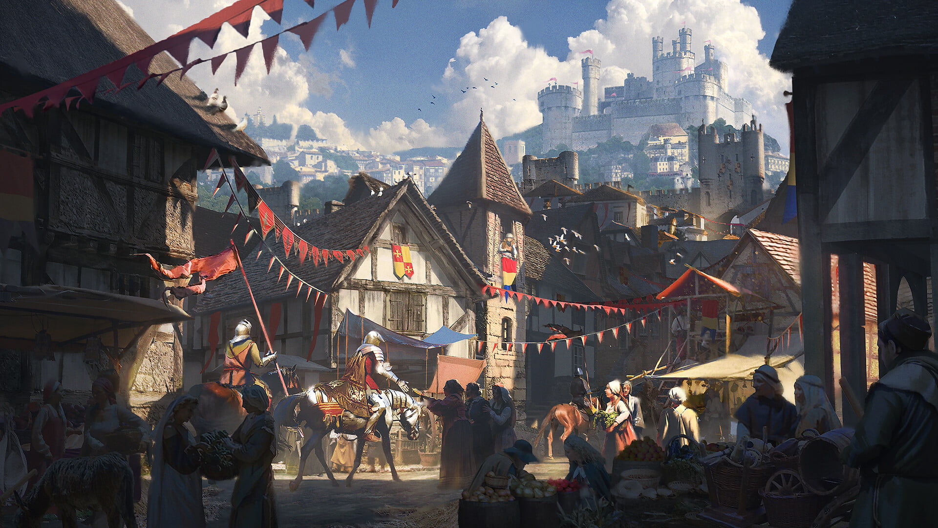 1080P, digital art, medieval, artwork, HD Wallpaper
