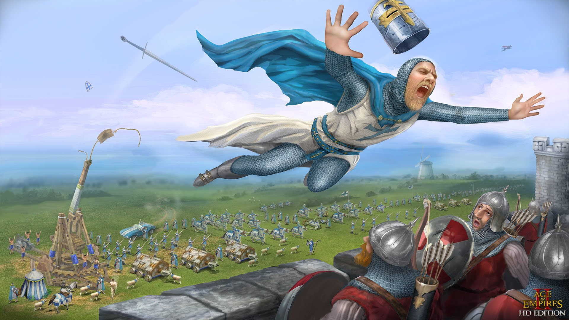 Trebuchet, Knight, Age of Empires, Fortress, 1080P, Age of Empires II HD, Video Game, HD Wallpaper
