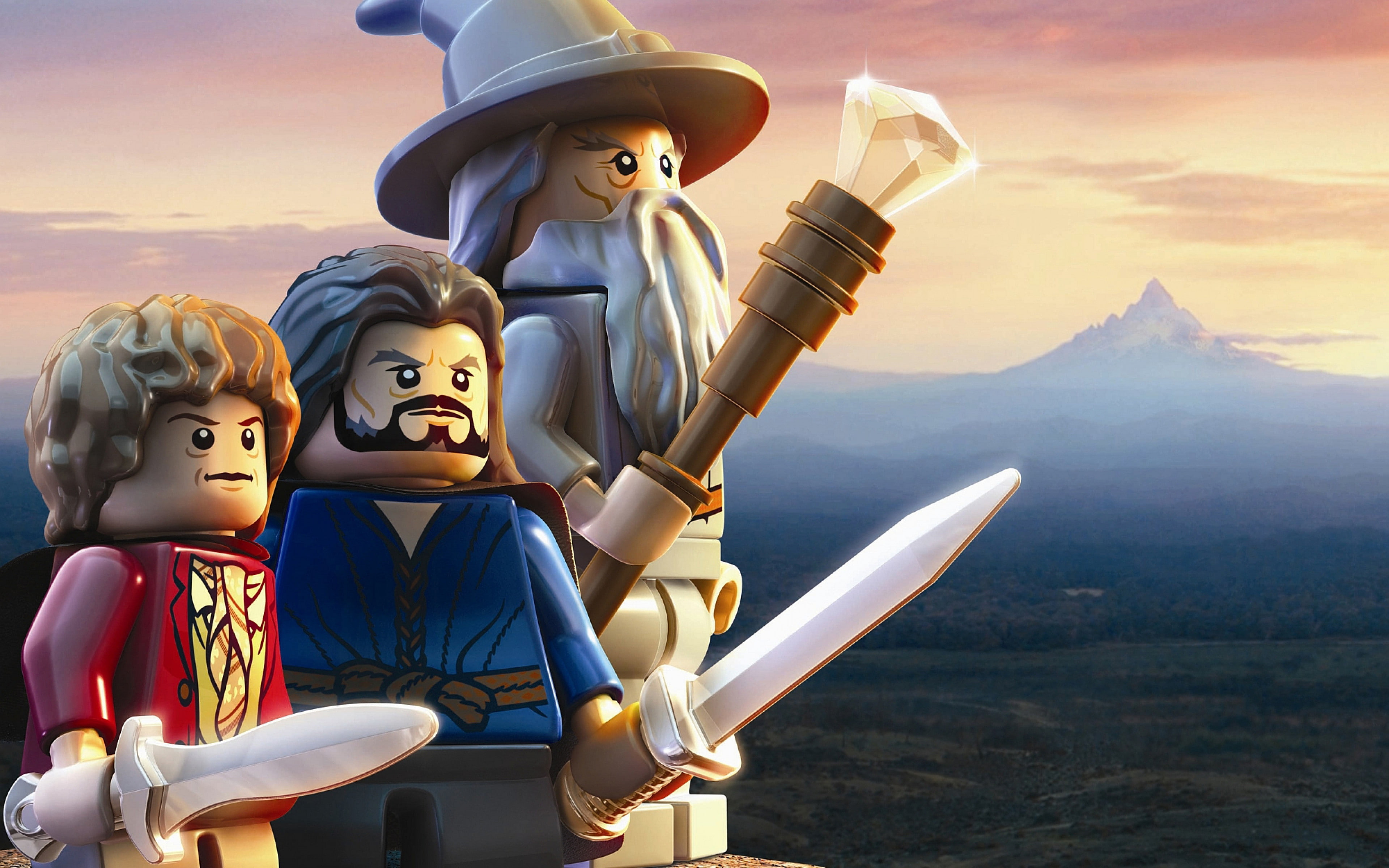 hobbit, staff, wizard, lego, gandalf, bilbo baggins backgrounds, 4K, HD Wallpaper
