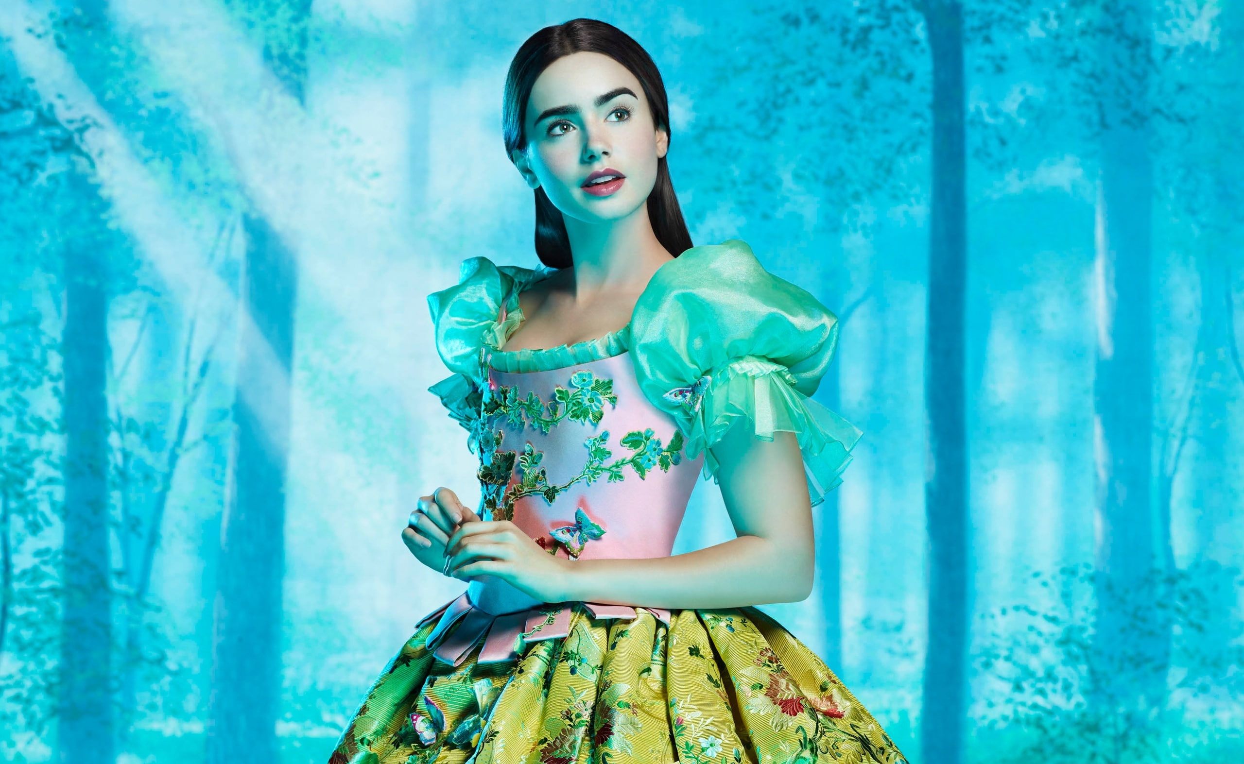 fashion model, white, luxury, young adult, Movies, females, contemplation, satin, hair, s, snow white, floral, women, beauty, one person, lily, human face, HD Wallpaper