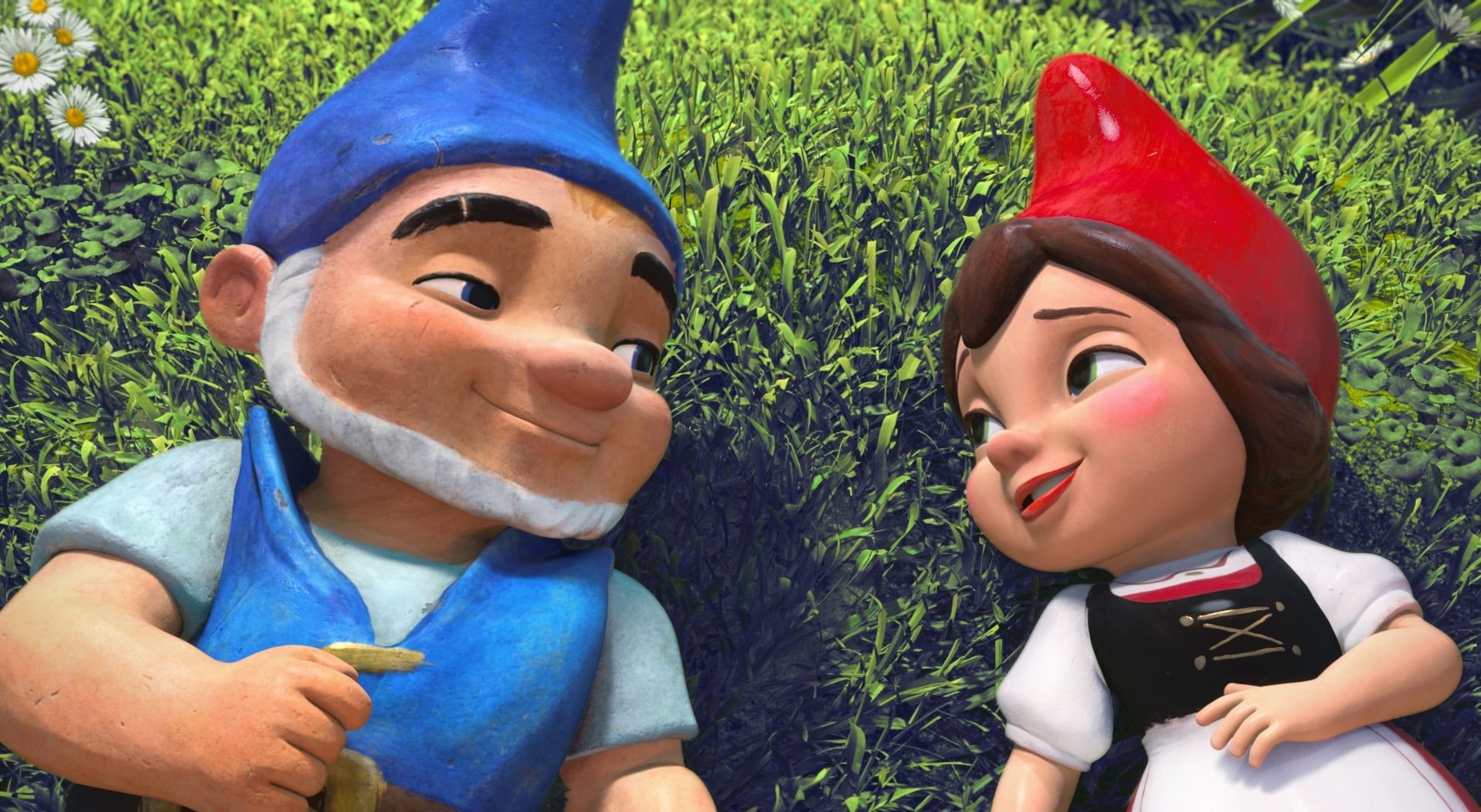 males, boys, headshot, grass, two people, outdoors, childhood, portrait, 1080P, day, people, front view, gnomeo, Gnomeo and Juliet, james mcavoy as gnomeo, HD Wallpaper