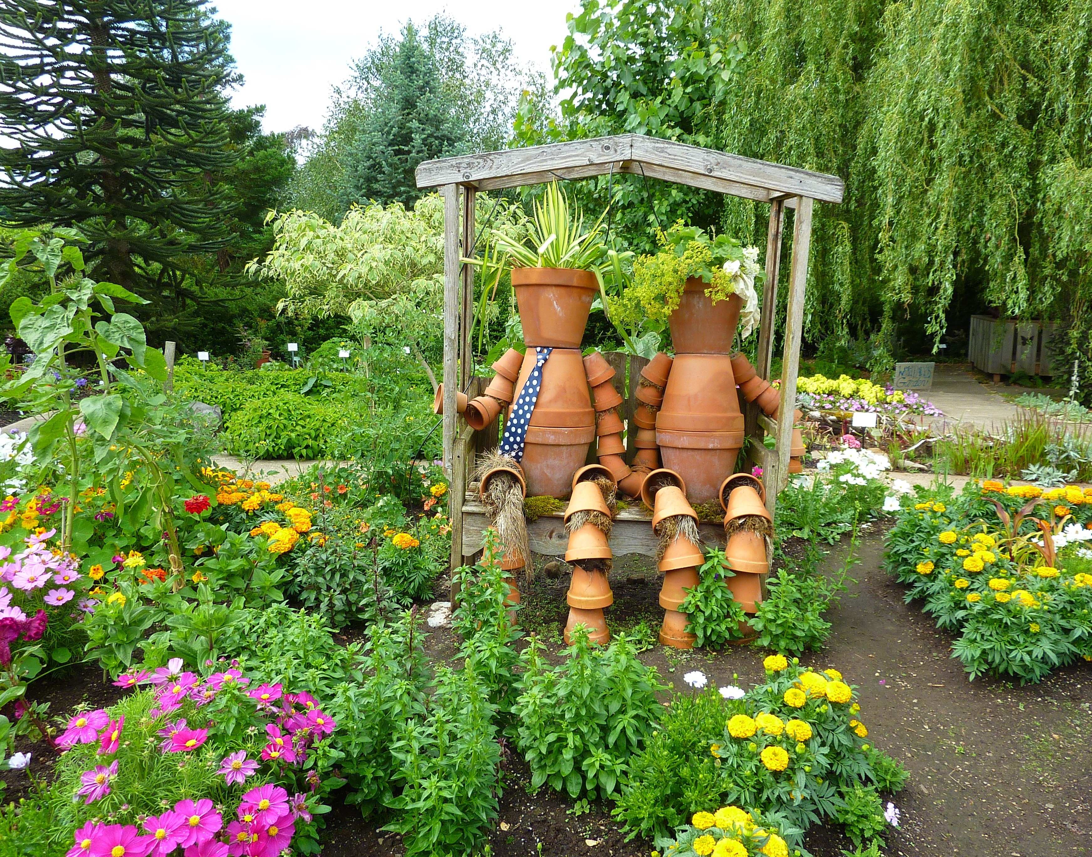 no people, art, pottery, plant, colorful, decor, beautiful, garden, oregon, gardening, beauty in nature, photo, day, decoration, flowering plant, growth, HD Wallpaper