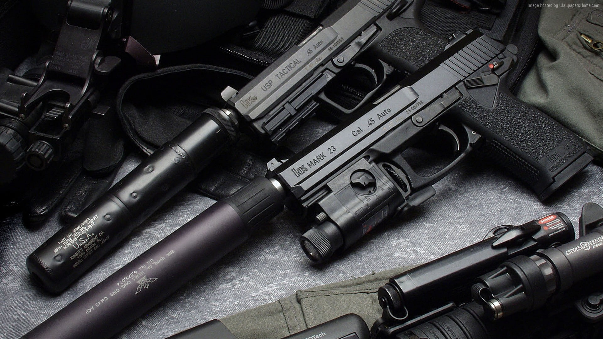 no people, sign, social issues, ammunition, mark 23, crime, bullet, black color, aggression, pistol, indoors, high angle view, 1080P, security, handgun, HD Wallpaper