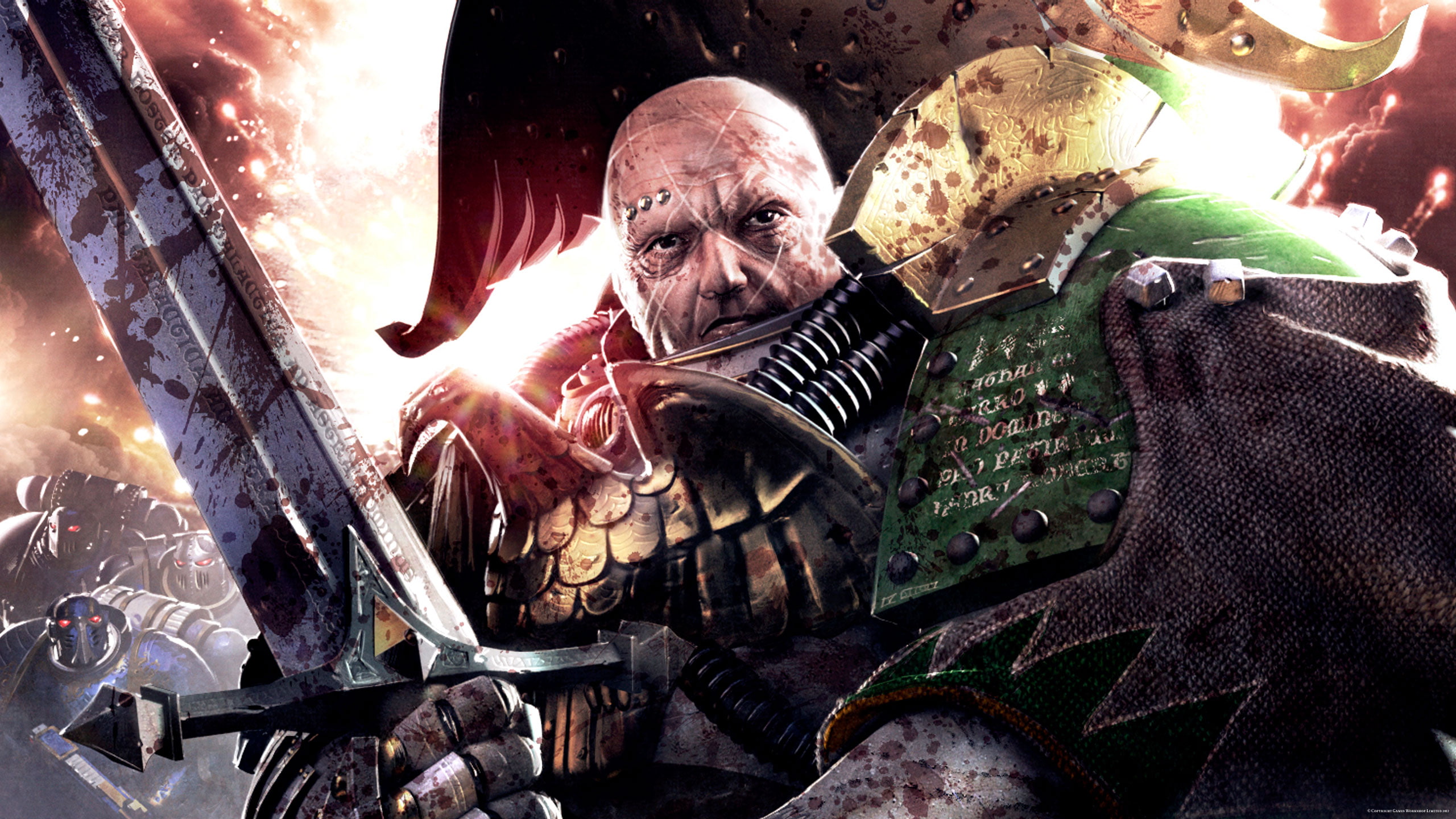 40k, k, hd, 2K, video games, warhammer, space, marines, HD Wallpaper