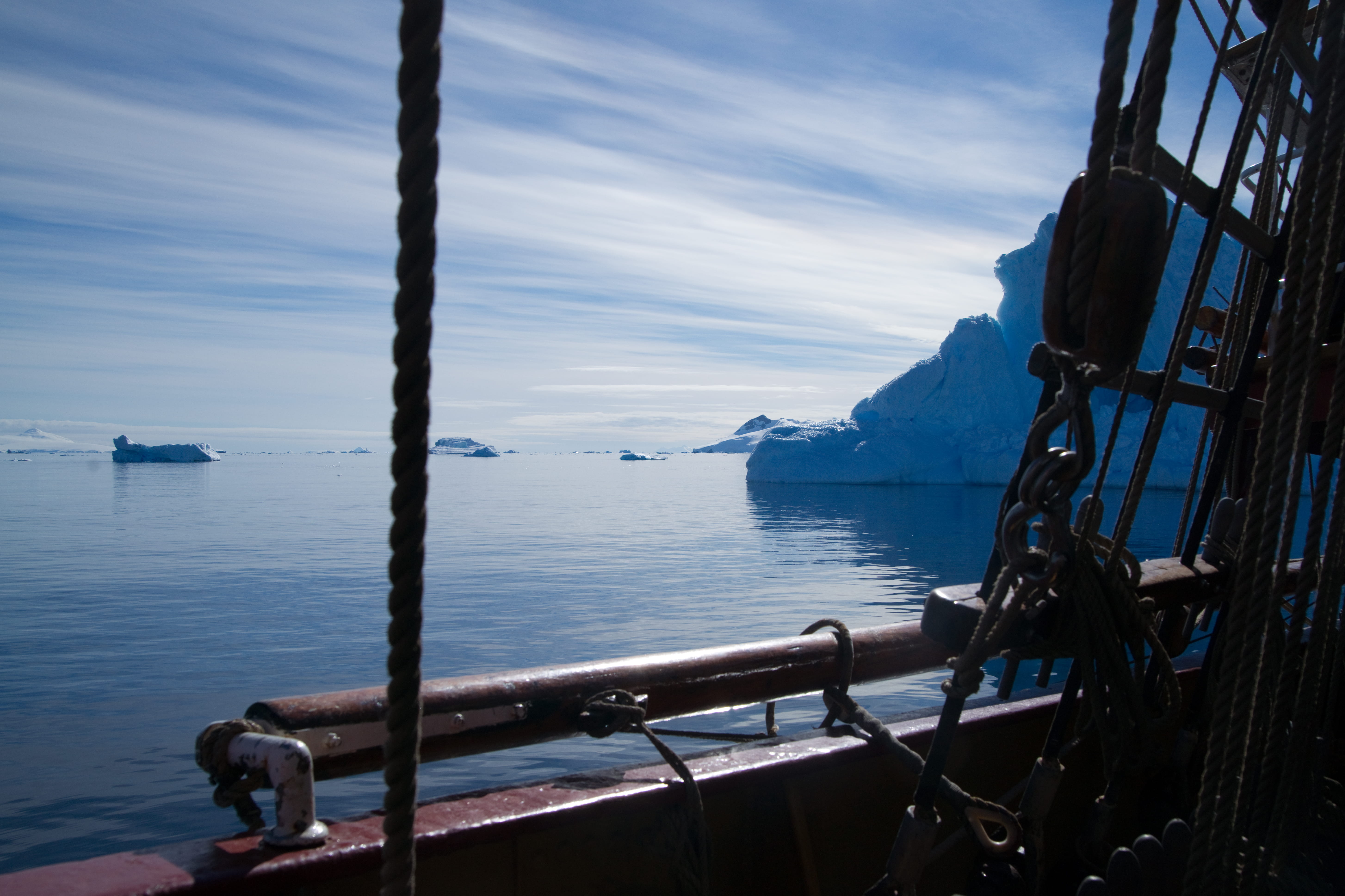 metal, travel, tranquility, cloud - sky, antarctica, horizon, mountain, 5K, ocean, beauty in nature, scenics - nature, sailing, nature, water, nautical vessel, HD Wallpaper