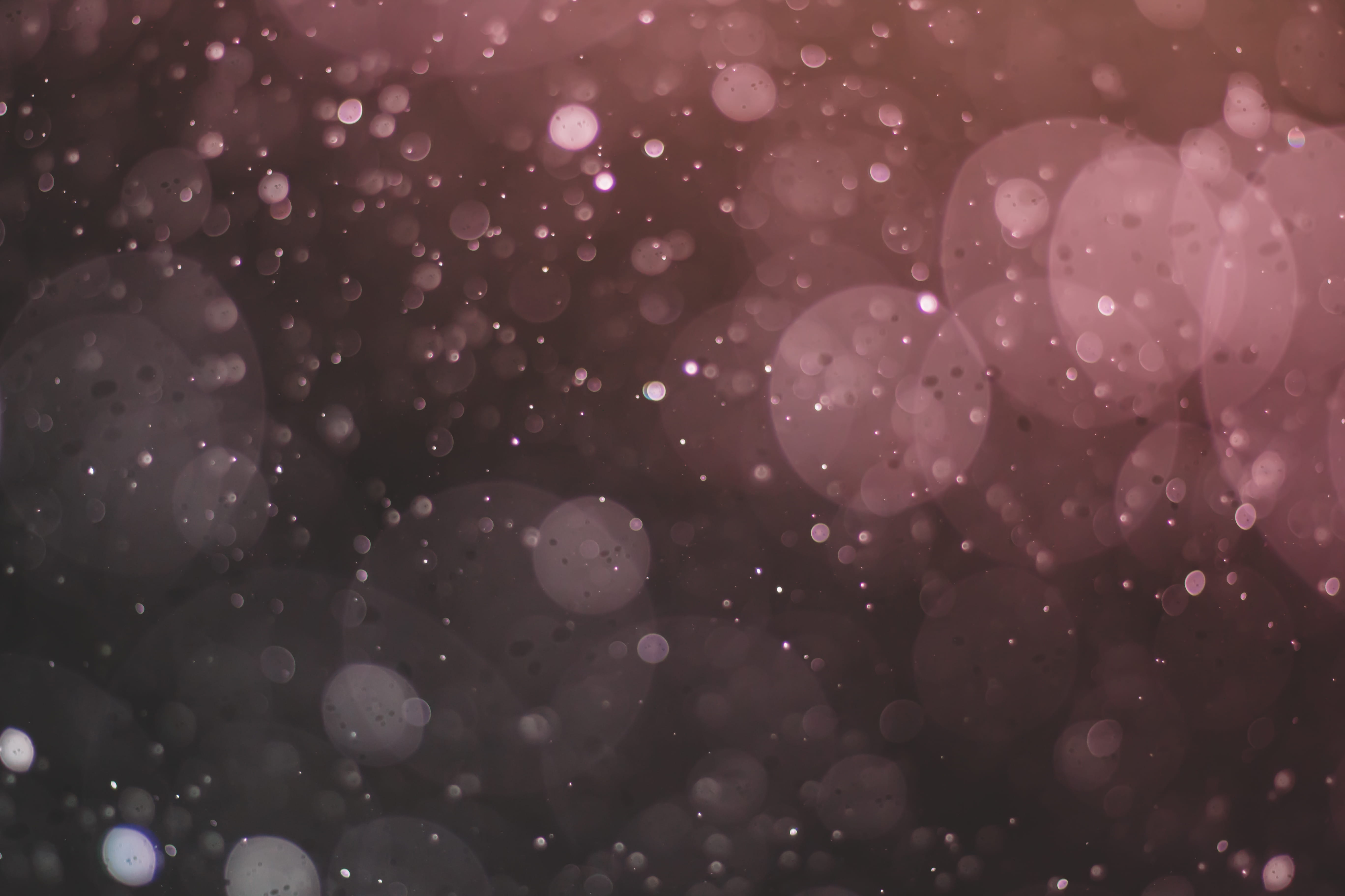 close-up, texture, blur, lights, 5K, backgrounds, glisten, night, shape, bokeh, raindrop, dark, rain, bubble, snowing, illustration, HD Wallpaper