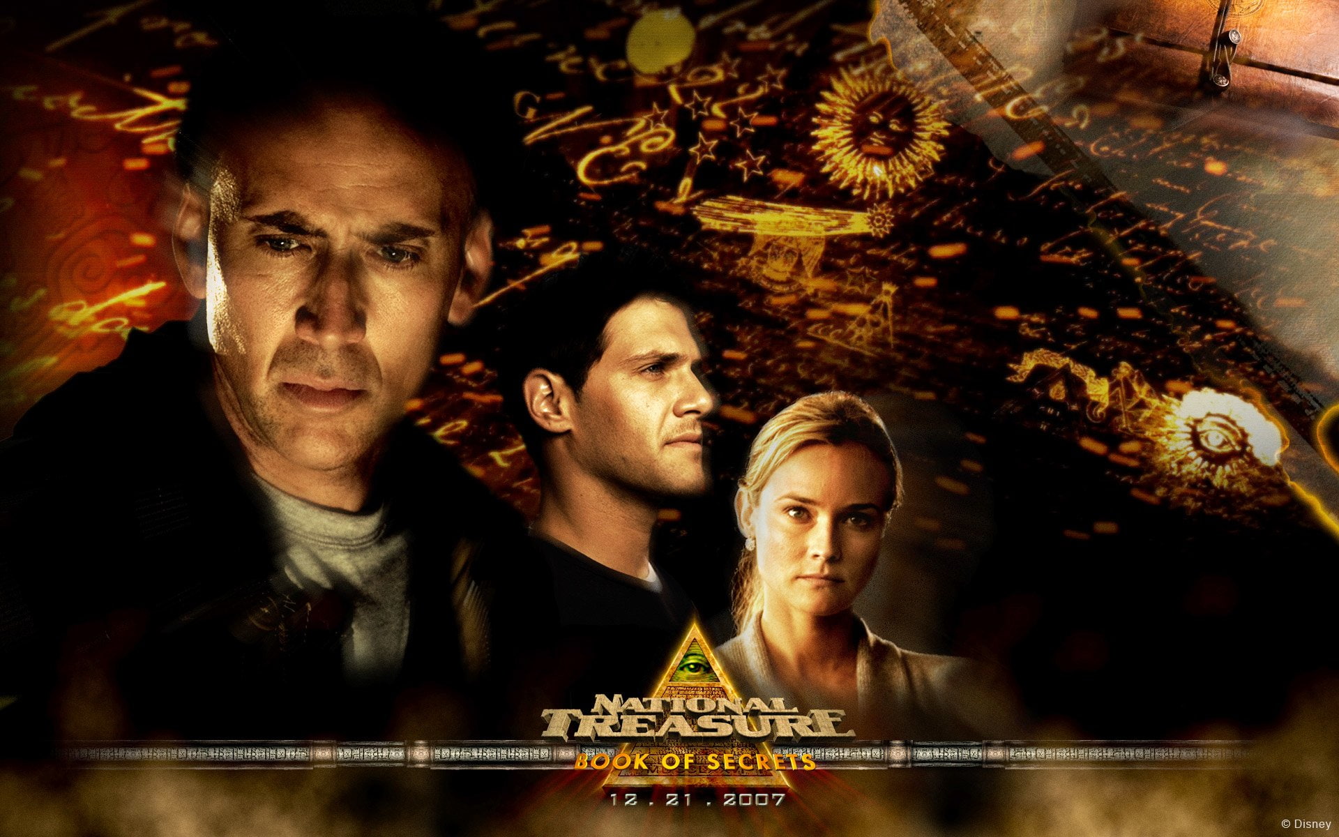 Diane Kruger, Movie, Adventure, National Treasure: Book Of Secrets, Nicolas Cage, 1080P, HD Wallpaper